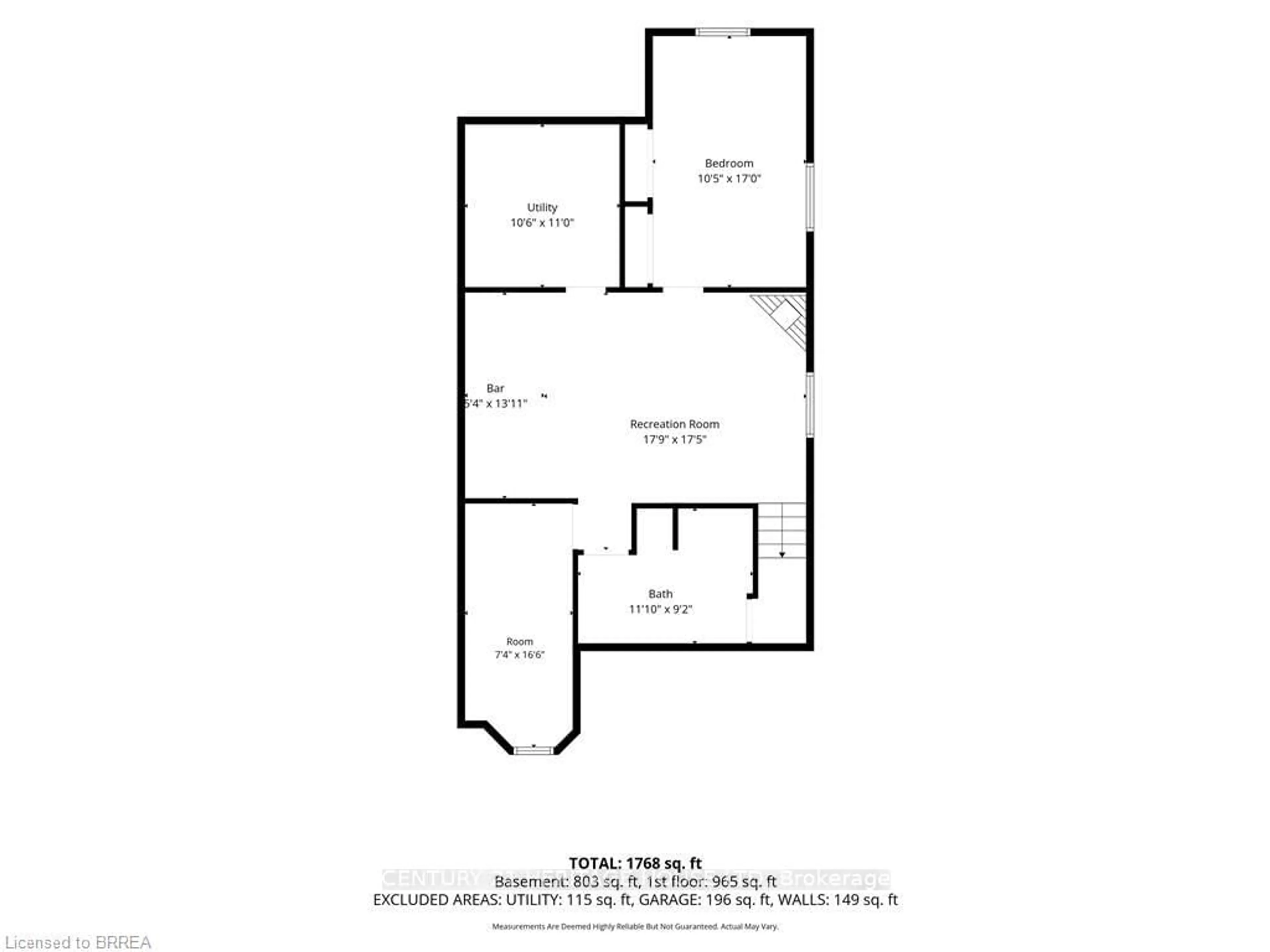 Floor plan for 125 Whitlaw Way, Brant Ontario N3L 4C9