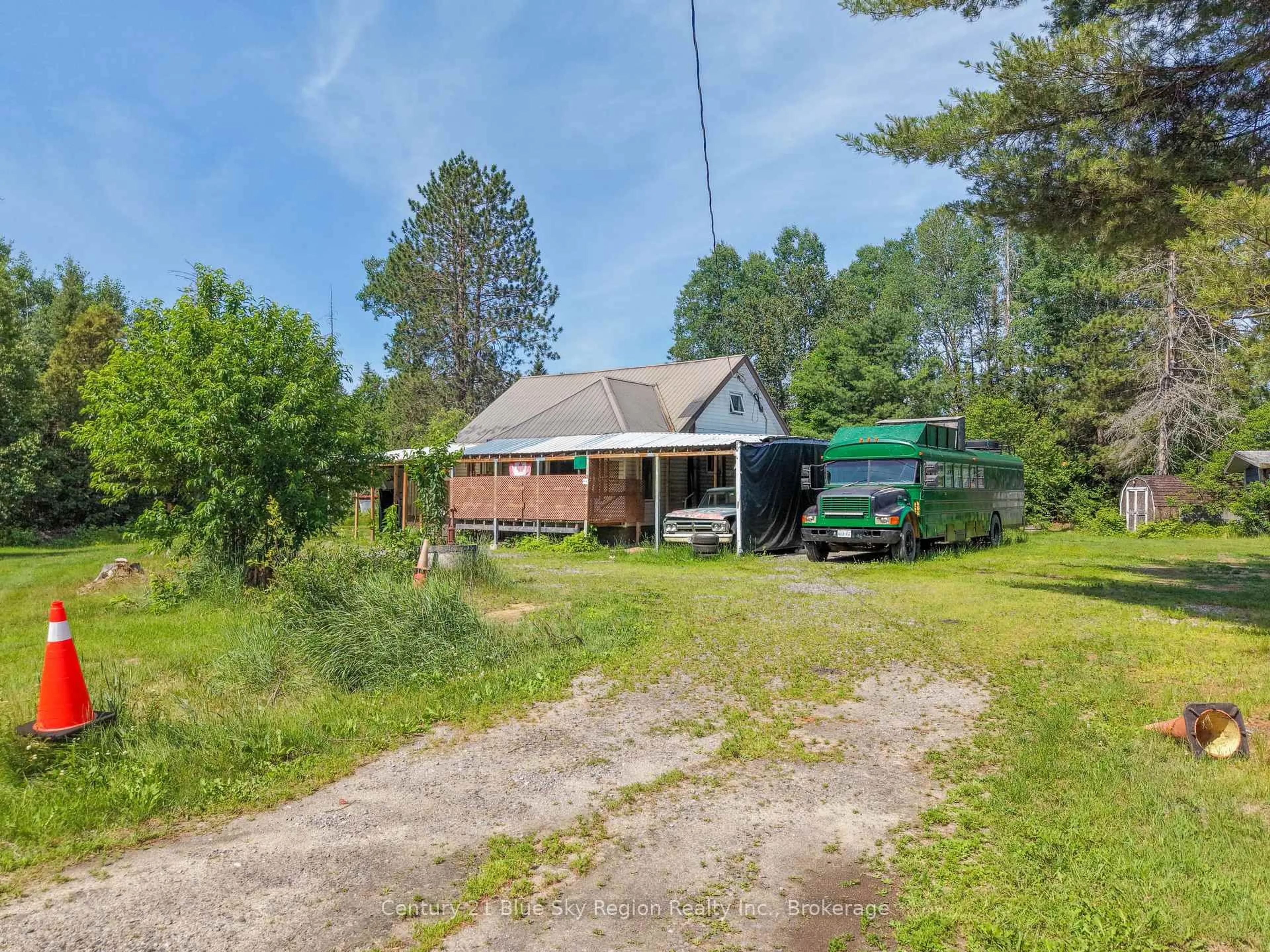 A pic from outside/outdoor area/front of a property/back of a property/a pic from drone, street for 9790 Highway 63, Unorganized Townships Ontario P0H 2A0