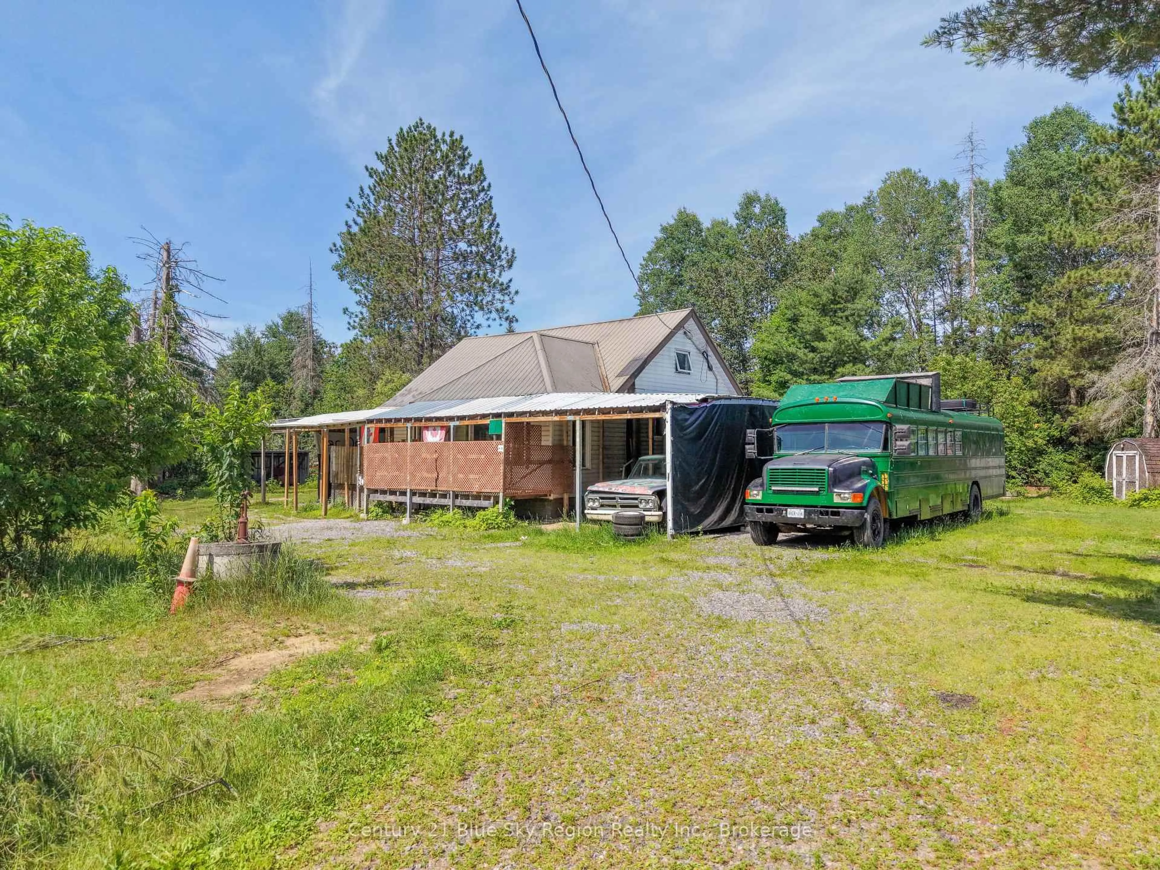 A pic from outside/outdoor area/front of a property/back of a property/a pic from drone, street for 9790 Highway 63, Unorganized Townships Ontario P0H 2A0