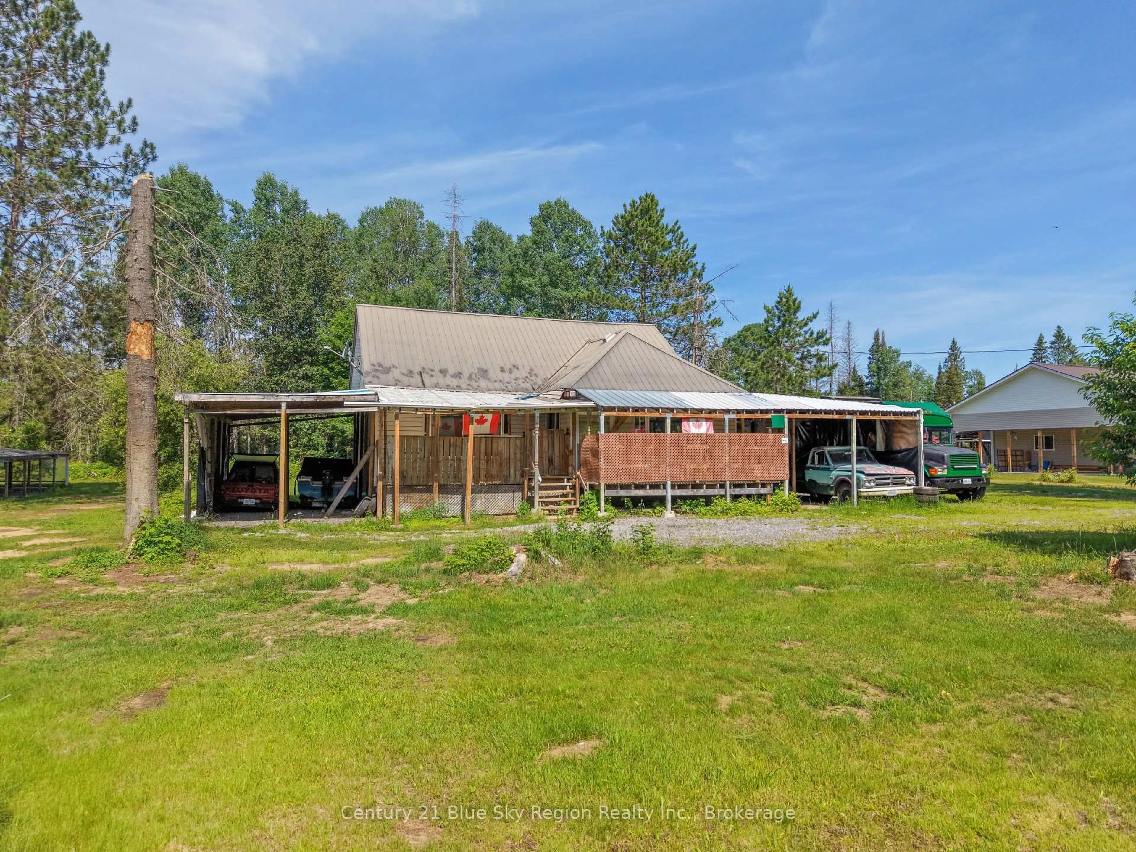 A pic from outside/outdoor area/front of a property/back of a property/a pic from drone, building for 9790 Highway 63, Unorganized Townships Ontario P0H 2A0