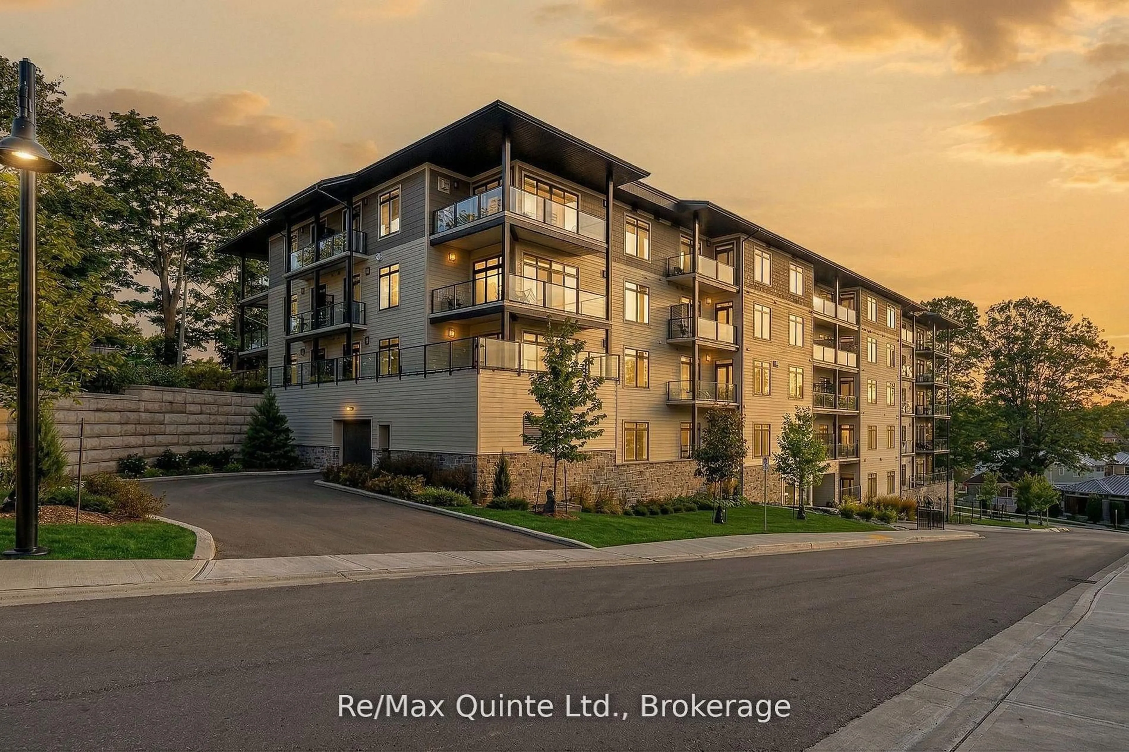 A pic from outside/outdoor area/front of a property/back of a property/a pic from drone, water/lake/river/ocean view for 17 Cleave Ave #305, Prince Edward County Ontario K0K 2T0