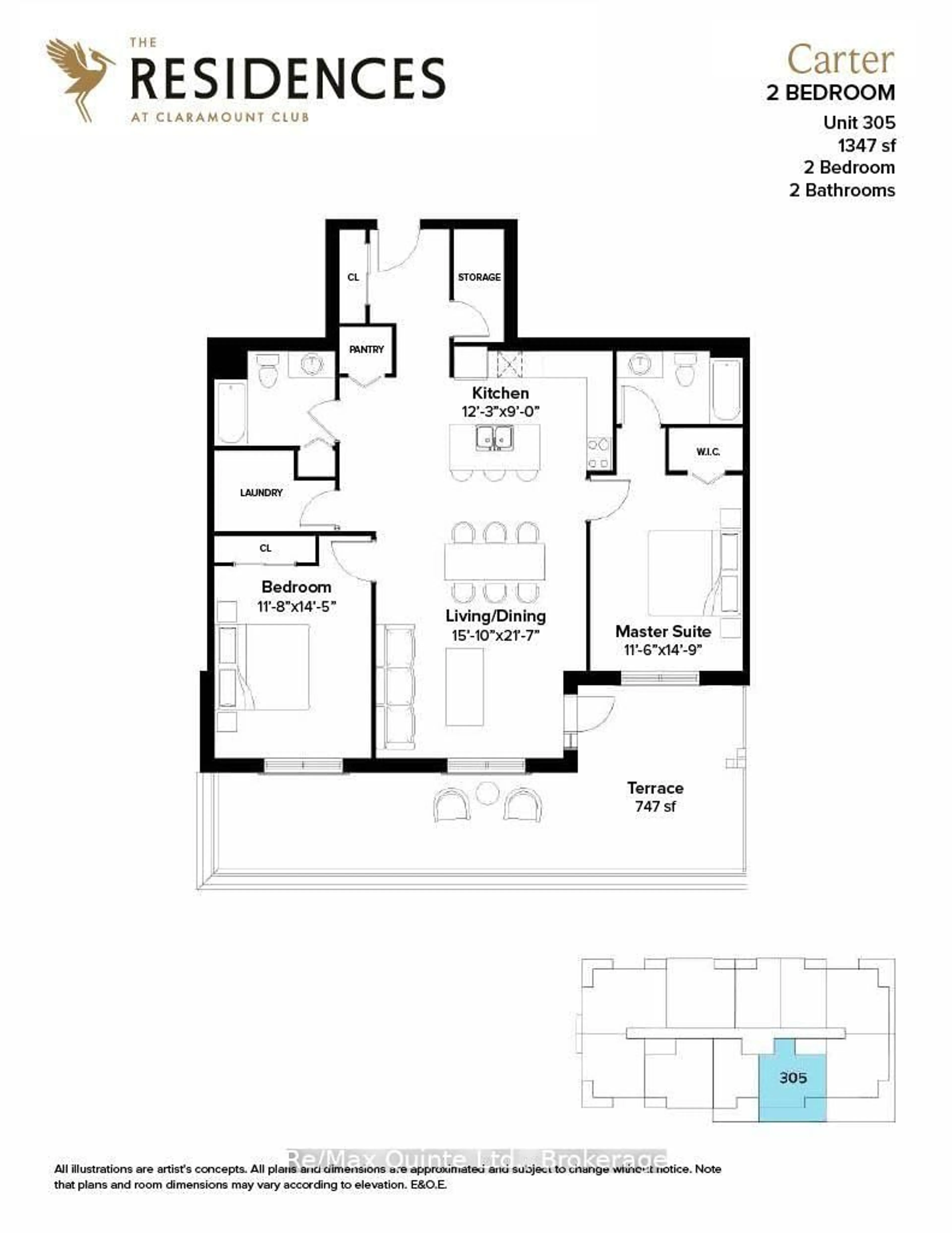 Floor plan for 17 Cleave Ave #305, Prince Edward County Ontario K0K 2T0