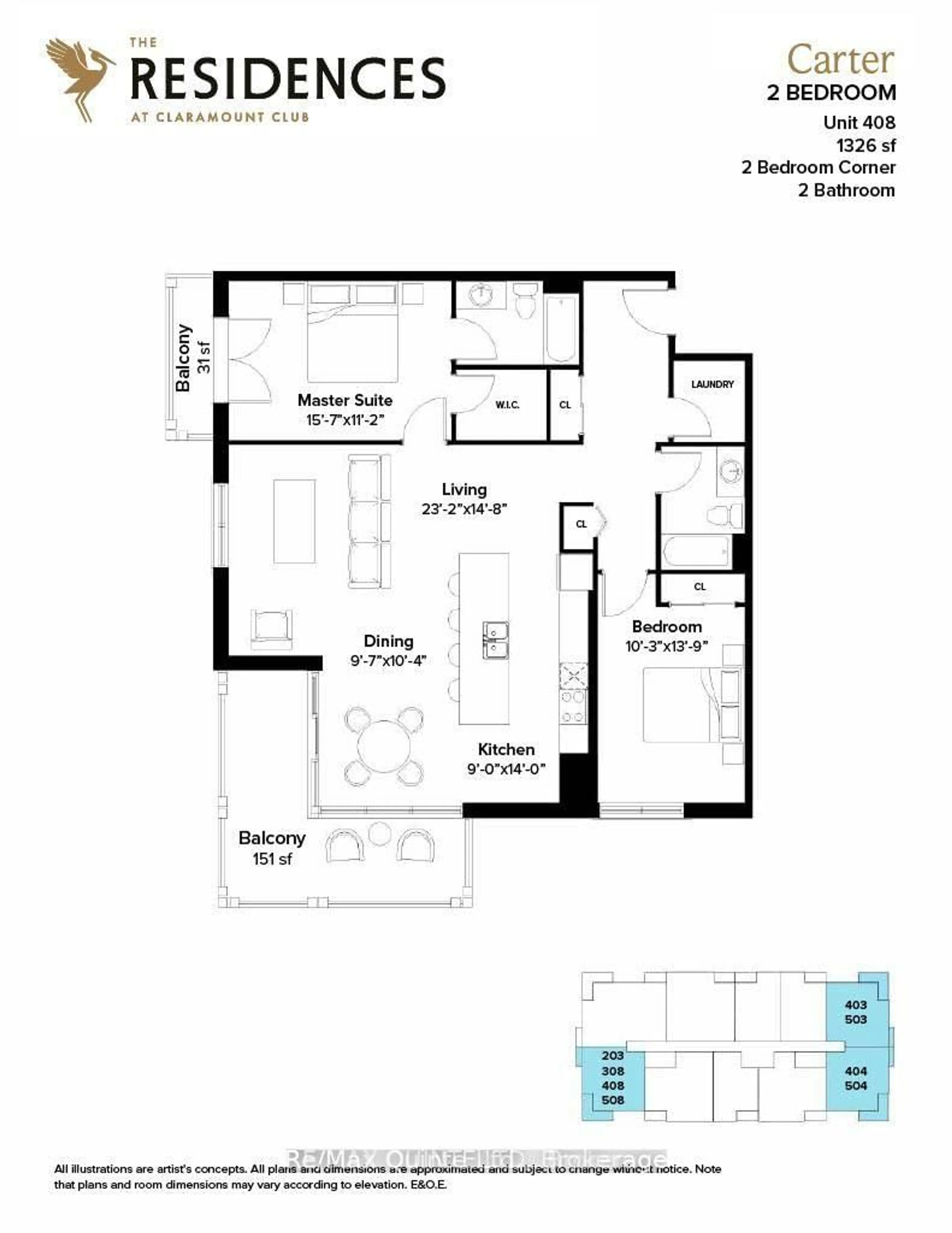 Floor plan for 17 Cleave Ave #404, Prince Edward County Ontario K0K 2T0