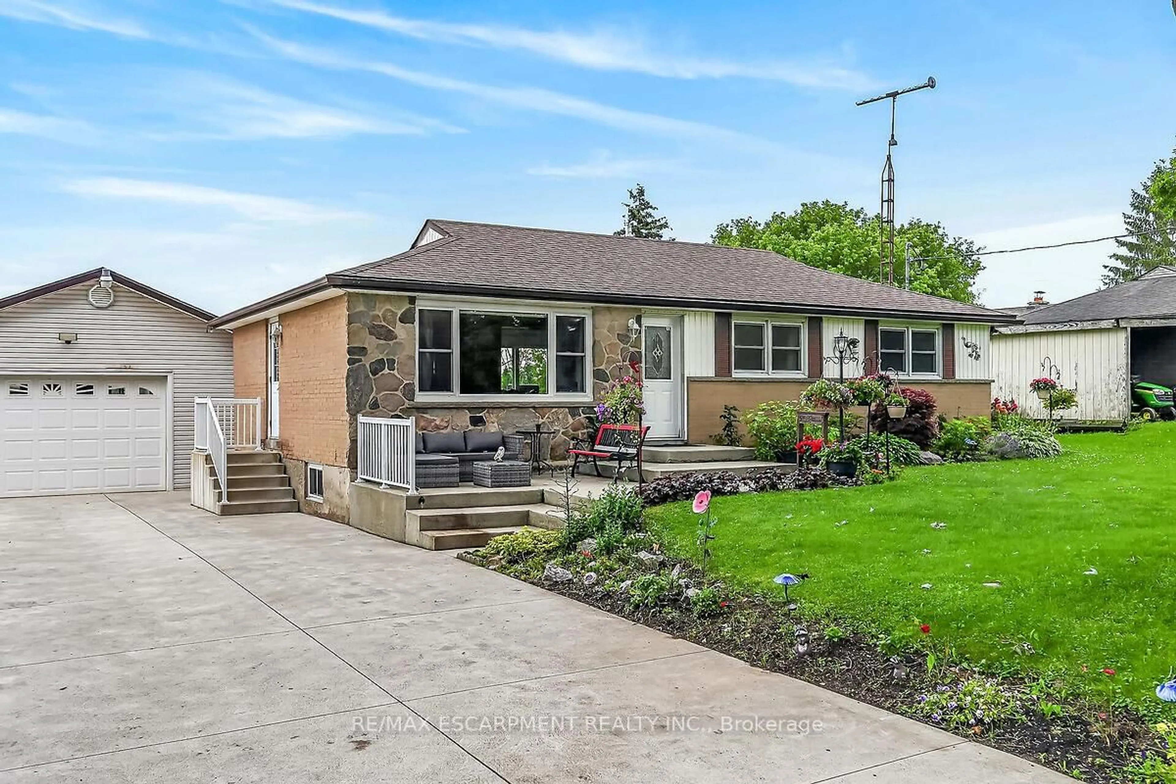 Home with vinyl exterior material, street for 7344 Dickenson Rd, Hamilton Ontario L0R 1W0