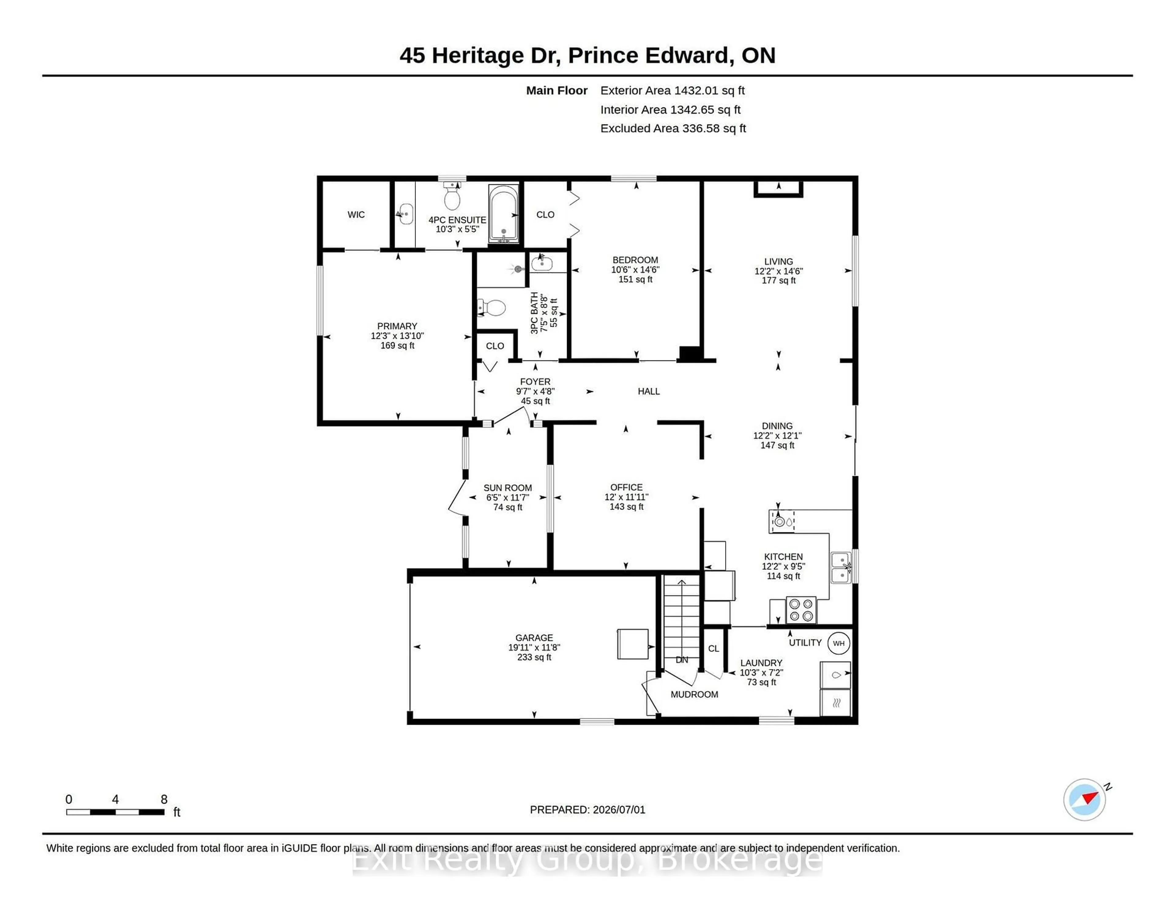 Floor plan for 45 Heritage Dr, Prince Edward County Ontario K0K 3L0