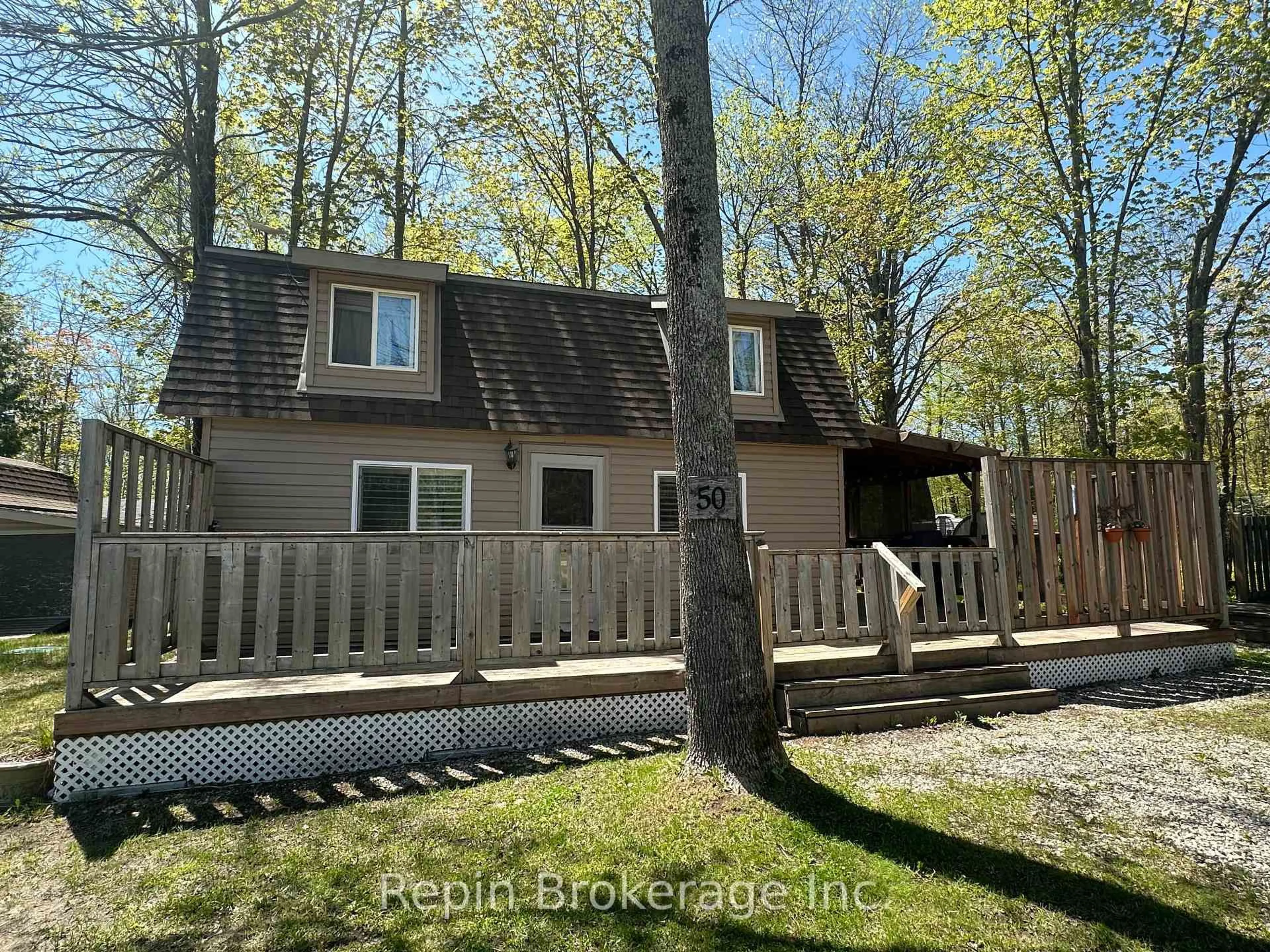 Home with vinyl exterior material, forest/trees view for 331 Cross Hill Rd #50, Manitoulin Remote Area Ontario P0P 1G0