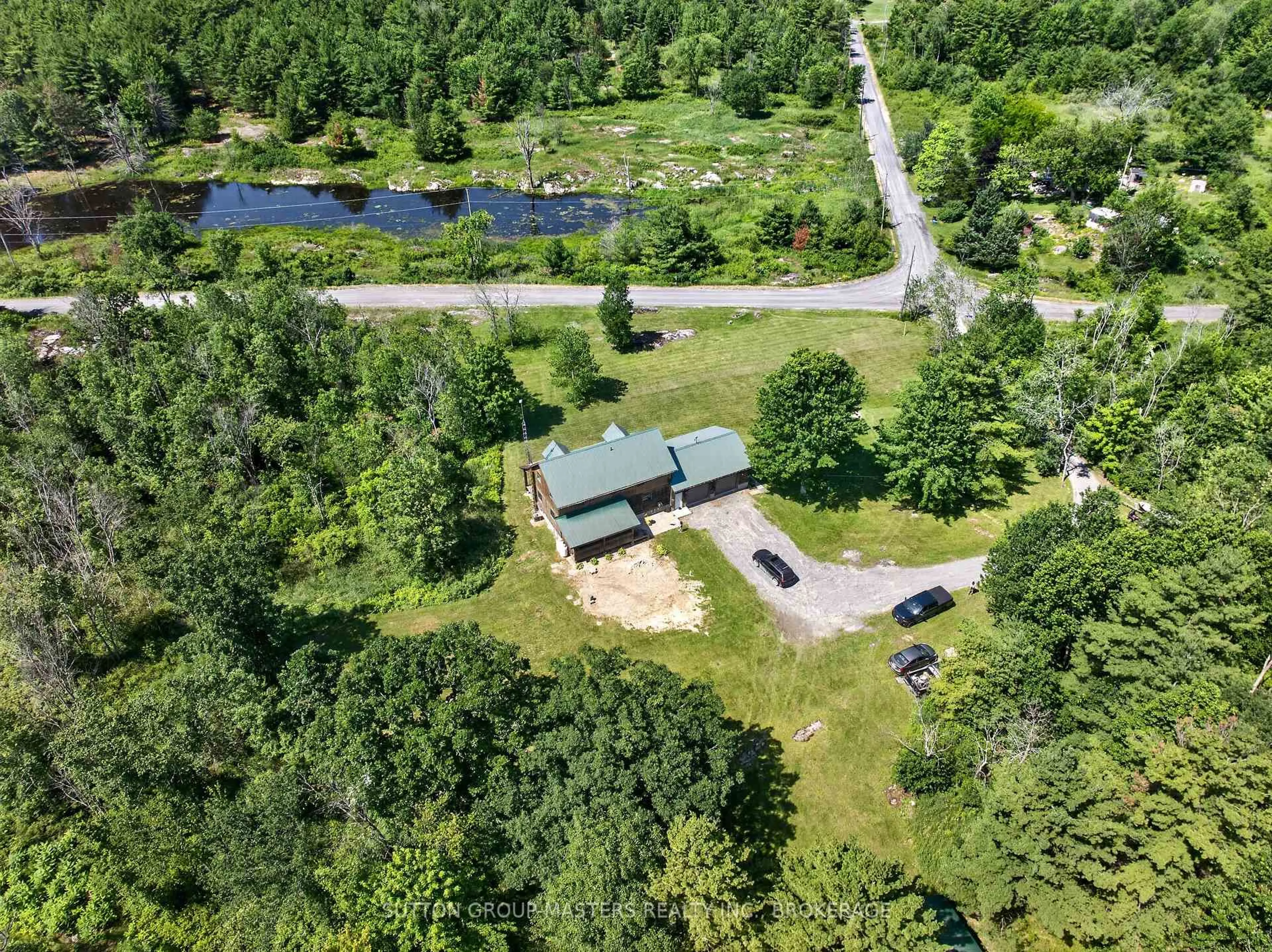 A pic from outside/outdoor area/front of a property/back of a property/a pic from drone, water/lake/river/ocean view for 6716 Leveque Rd, Kaladar Ontario K0K 1Z0