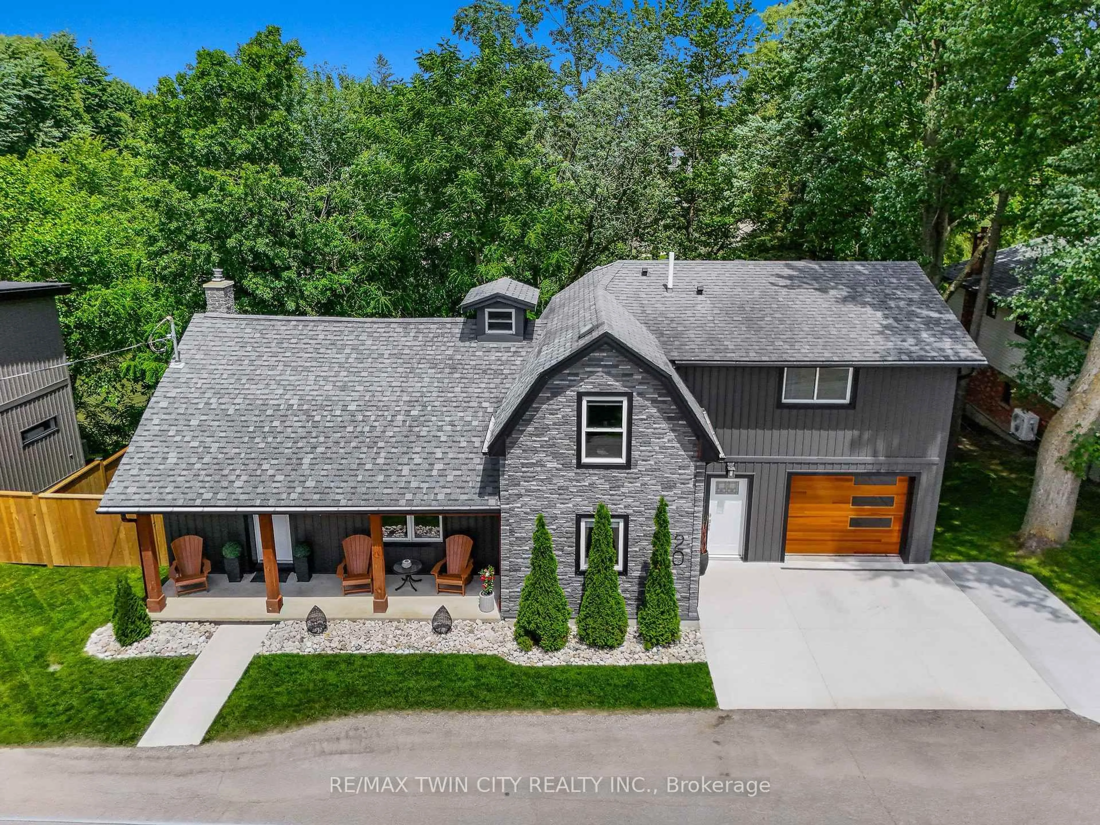 A pic from outside/outdoor area/front of a property/back of a property/a pic from drone, street for 20 David St, Wellesley Ontario N0B 2T0