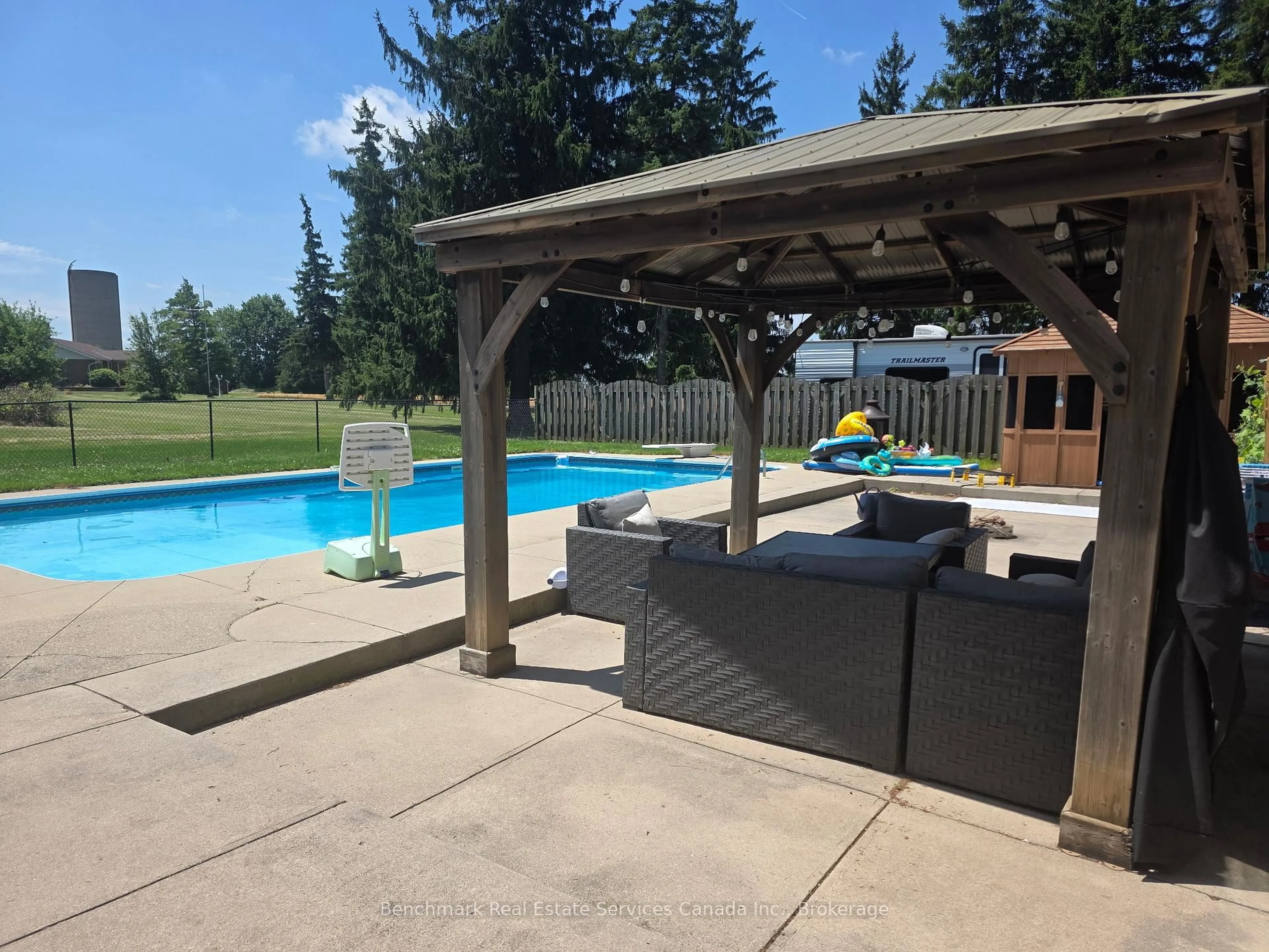 Patio, water/lake/river/ocean view for 4247 Perth 9 Line, Perth South Ontario N4X 1C5