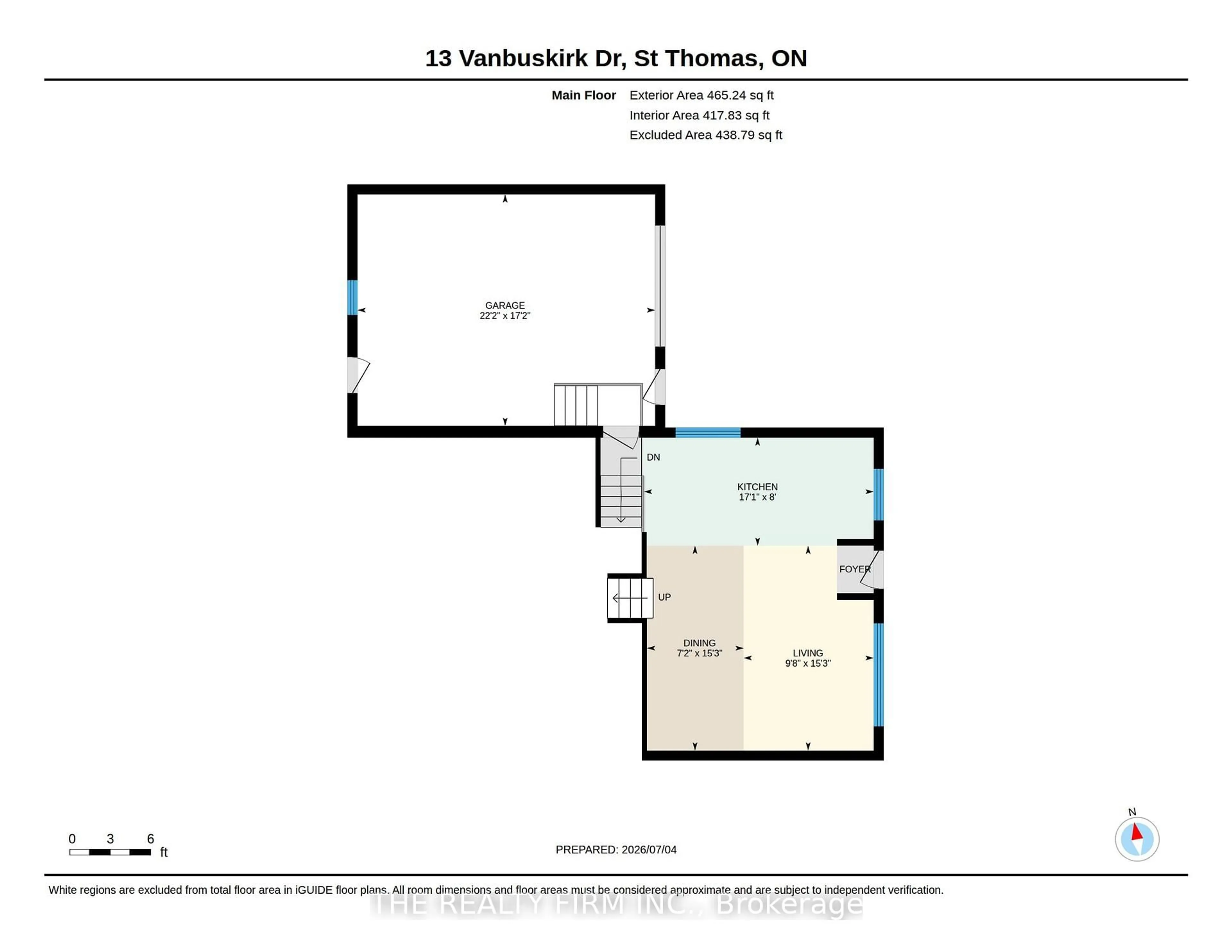 Floor plan for 13 Vanbuskirk Dr, St. Thomas Ontario N5R 4Z1