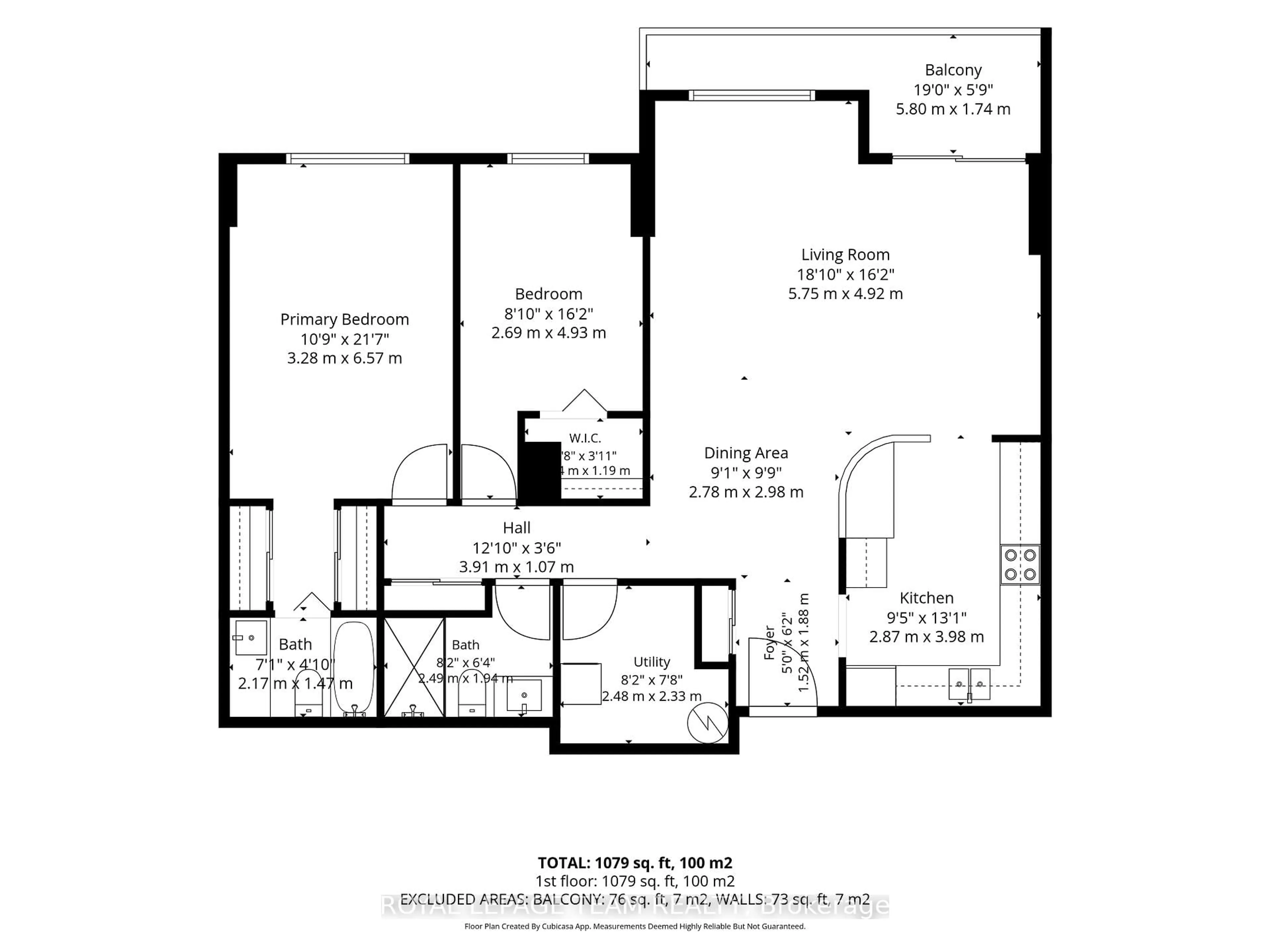 Floor plan for 200 Lafontaine Ave #1003, Ottawa Ontario K1L 8K8