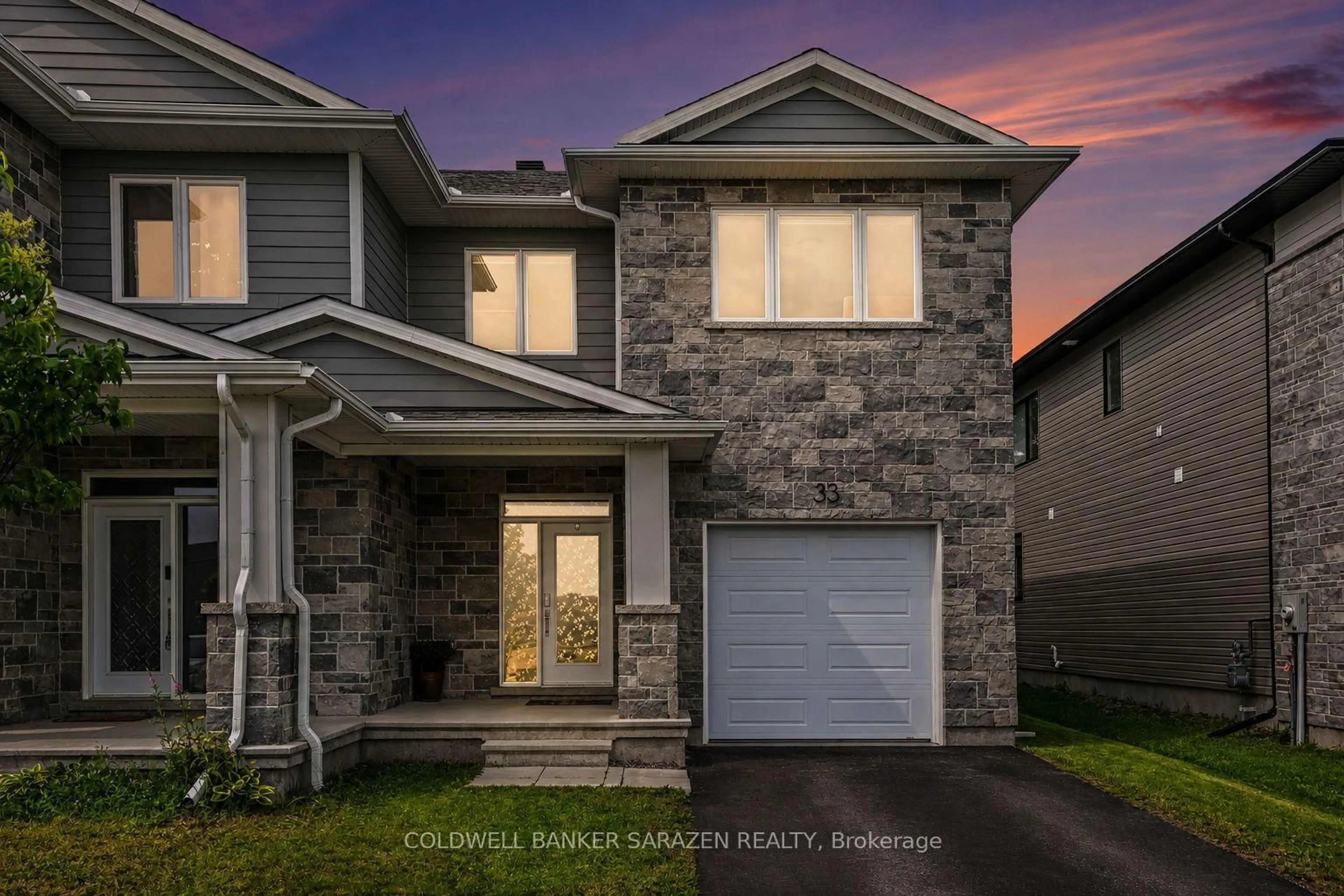 Home with vinyl exterior material, street for 33 Mac Beattie Dr, Arnprior Ontario K7S 0J3