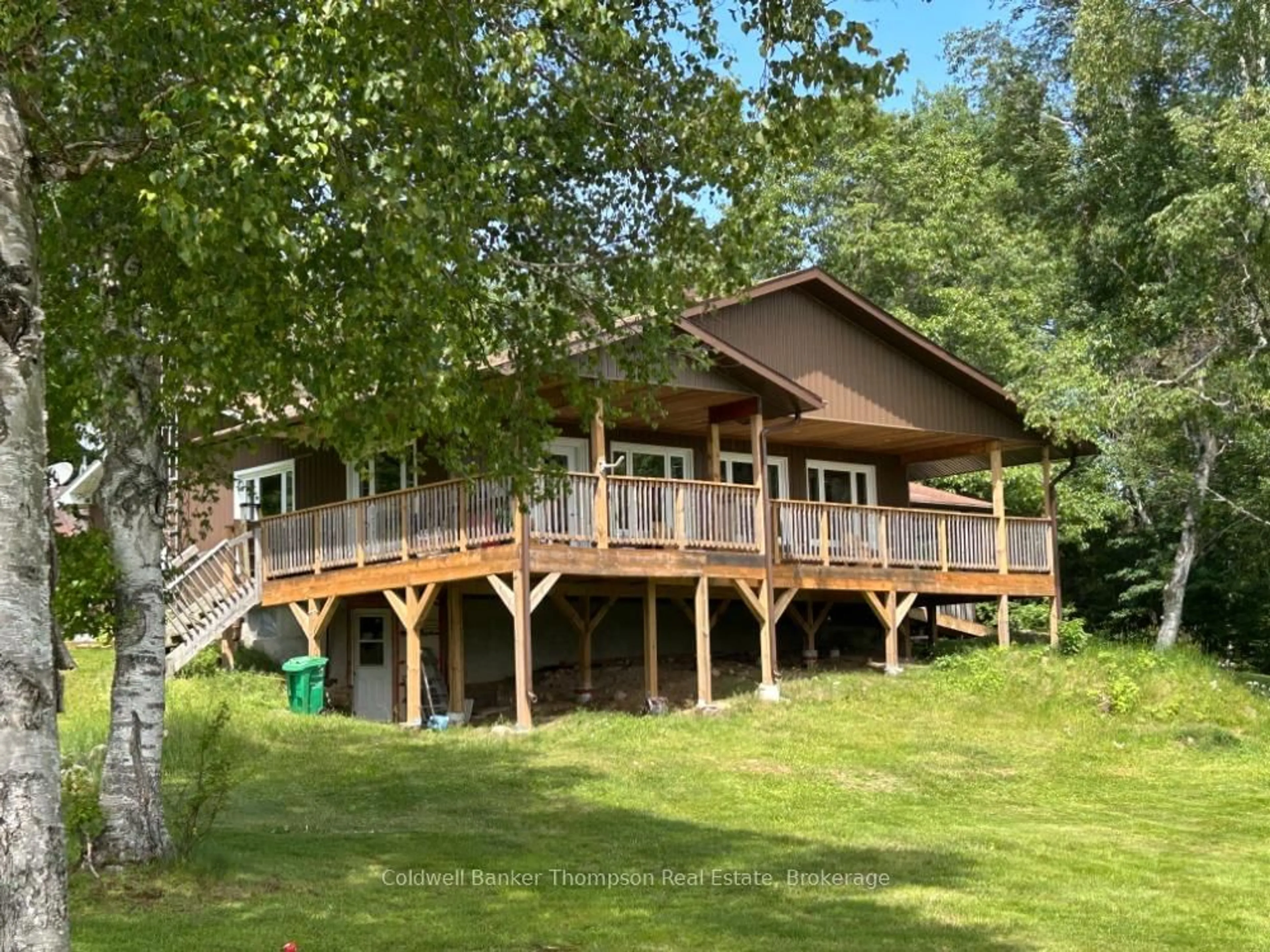 A pic from outside/outdoor area/front of a property/back of a property/a pic from drone, water/lake/river/ocean view for 118 Brennans Rd, Joly Ontario P0A 1X0