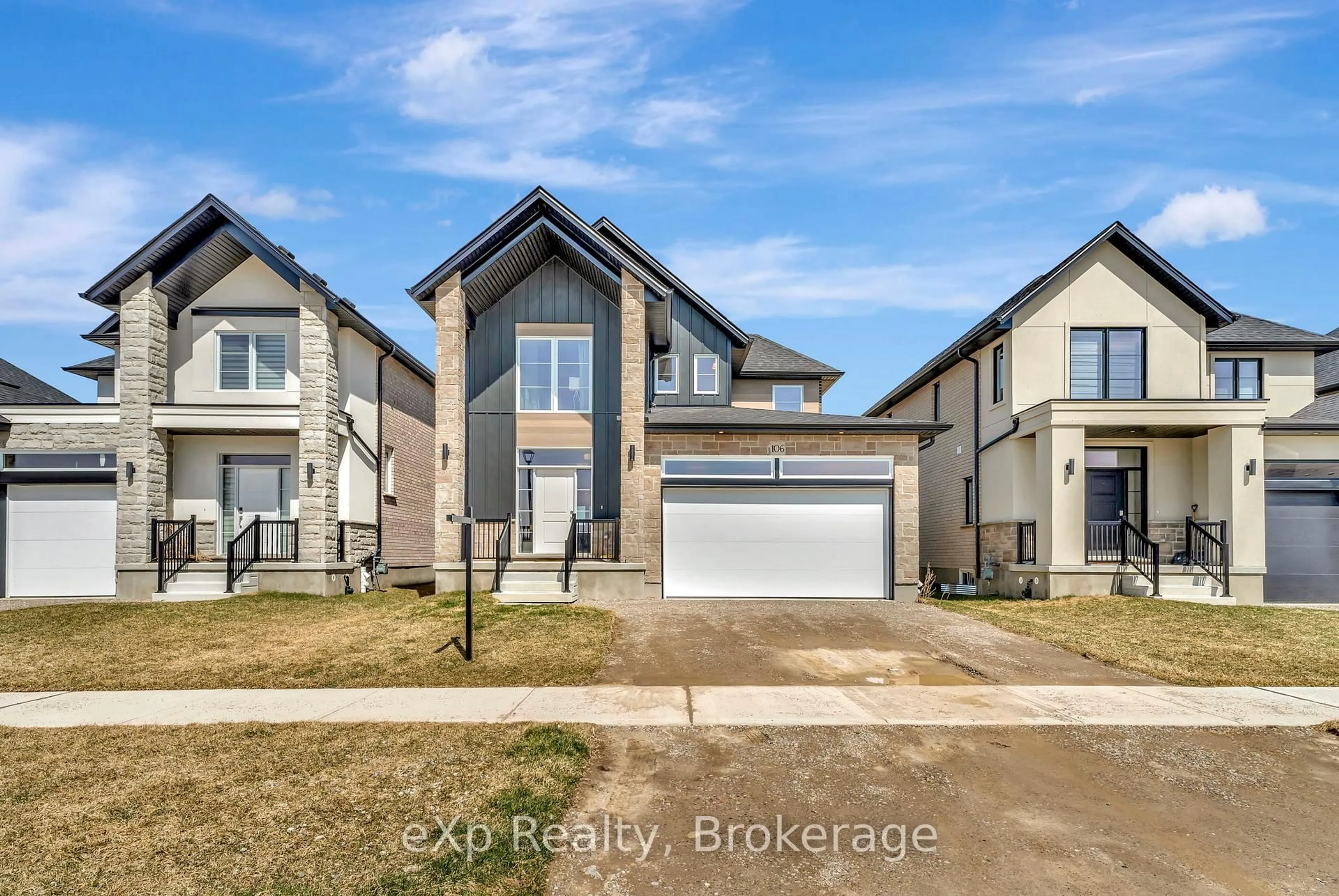A pic from outside/outdoor area/front of a property/back of a property/a pic from drone, street for 106 O.J Gaffney Dr, Stratford Ontario N5A 0K9