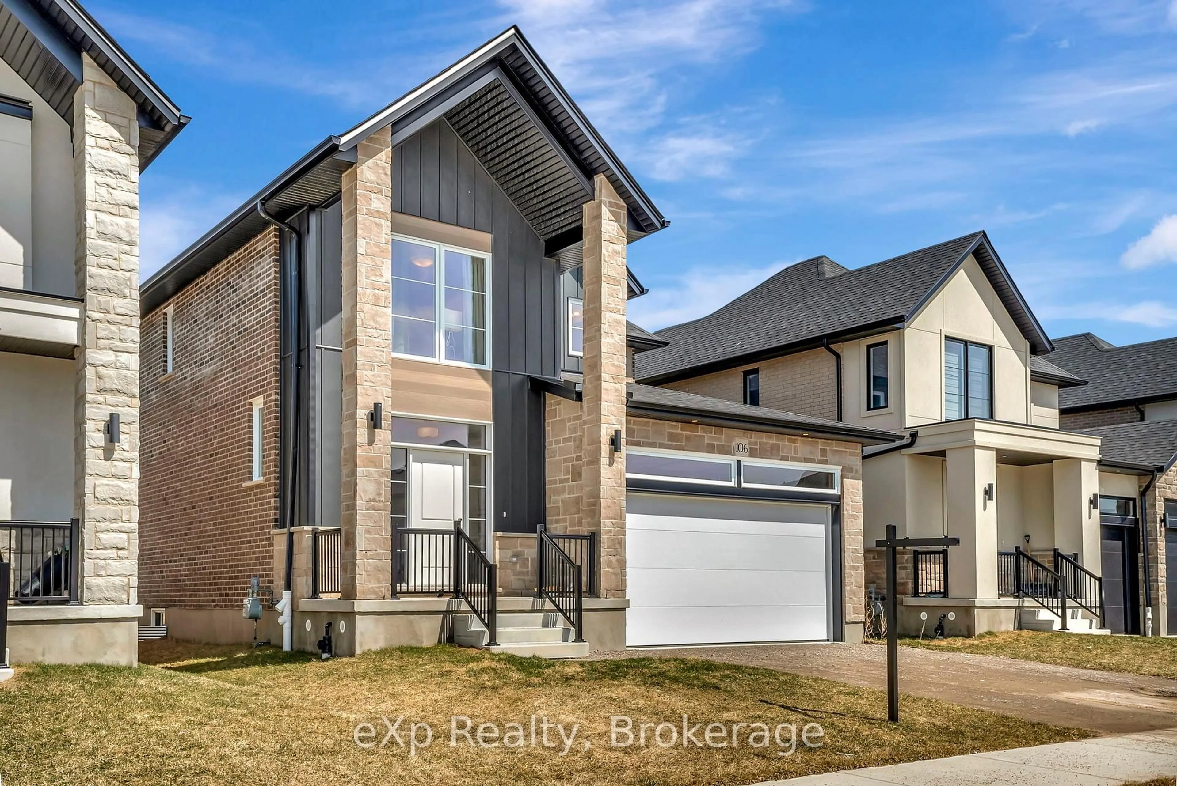 Home with brick exterior material, street for 106 O.J Gaffney Dr, Stratford Ontario N5A 0K9