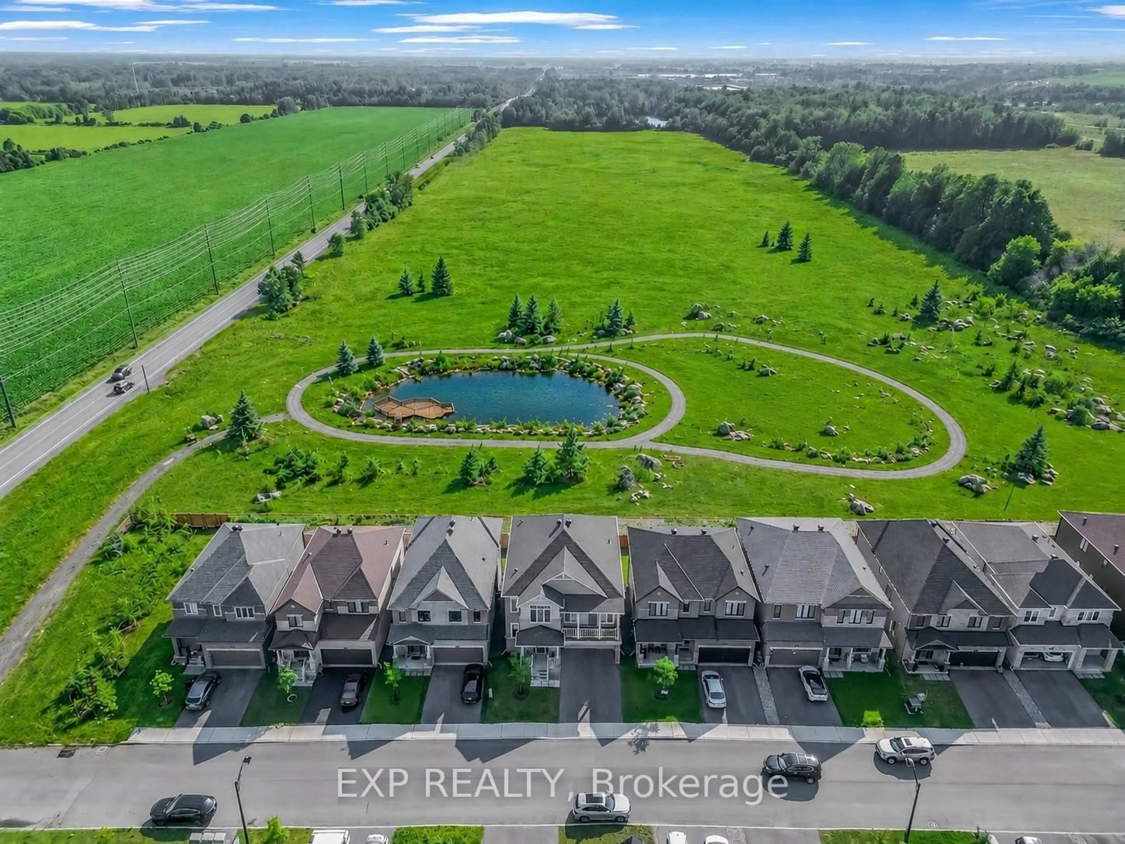 A pic from outside/outdoor area/front of a property/back of a property/a pic from drone, water/lake/river/ocean view for 626 Inver Lane, Ottawa Ontario K2J 7C4