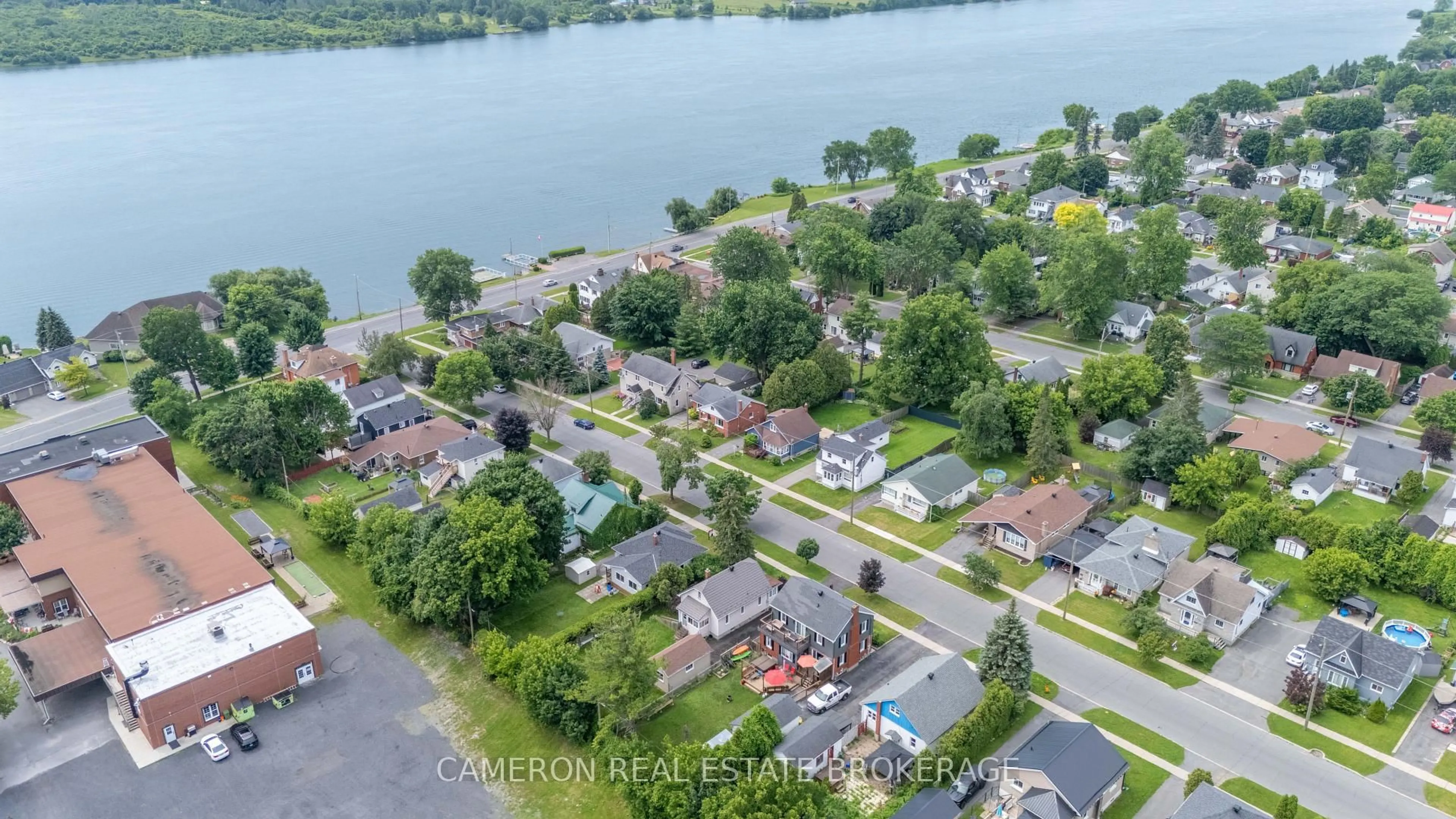 A pic from outside/outdoor area/front of a property/back of a property/a pic from drone, water/lake/river/ocean view for 11 Dunbar Ave, Cornwall Ontario K6H 5M6