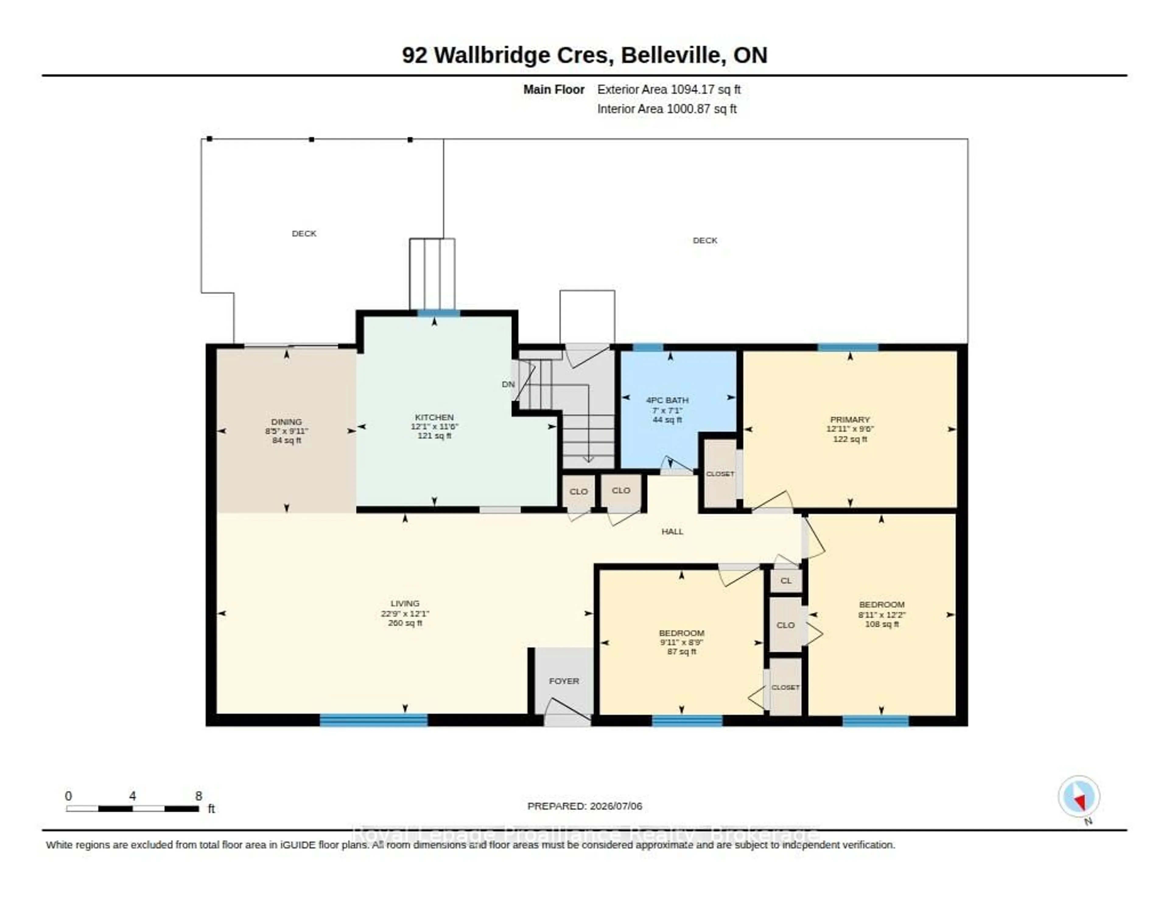 Floor plan for 92 Wallbridge Cres, Belleville Ontario K8P 1Z4