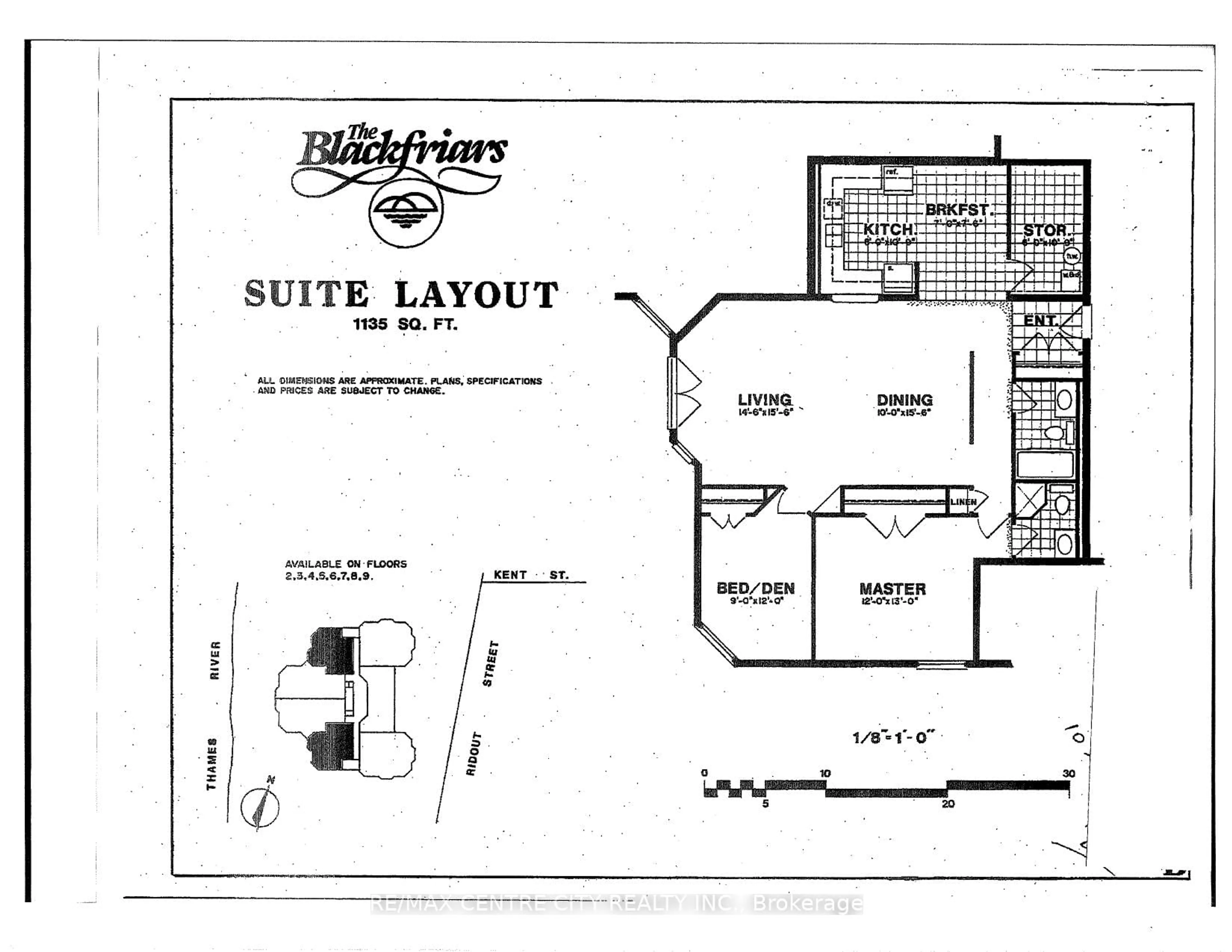 Floor plan for 549 Ridout St #903, London East Ontario N6A 5N5