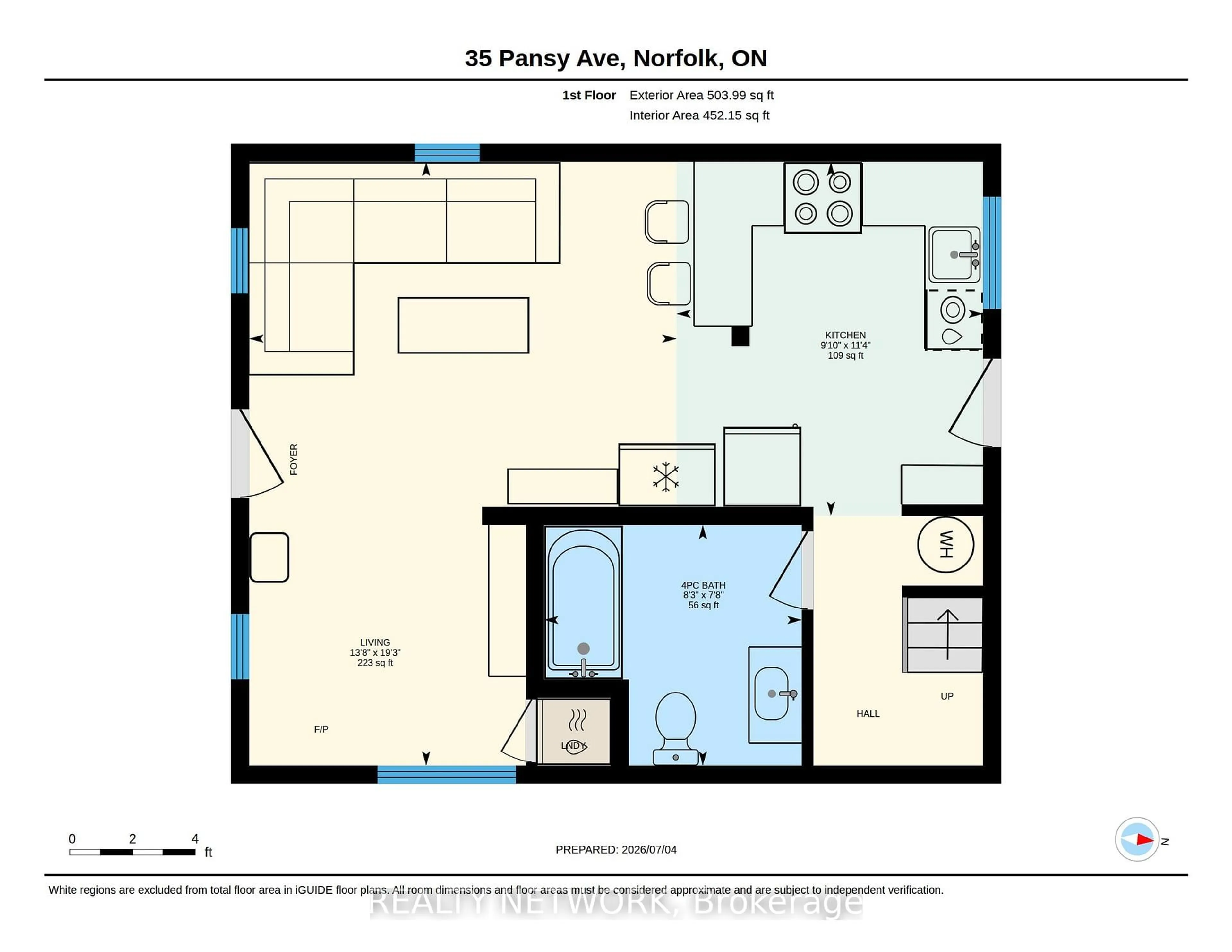 Floor plan for 35 Pansy Ave, Norfolk Ontario N0A 1N7