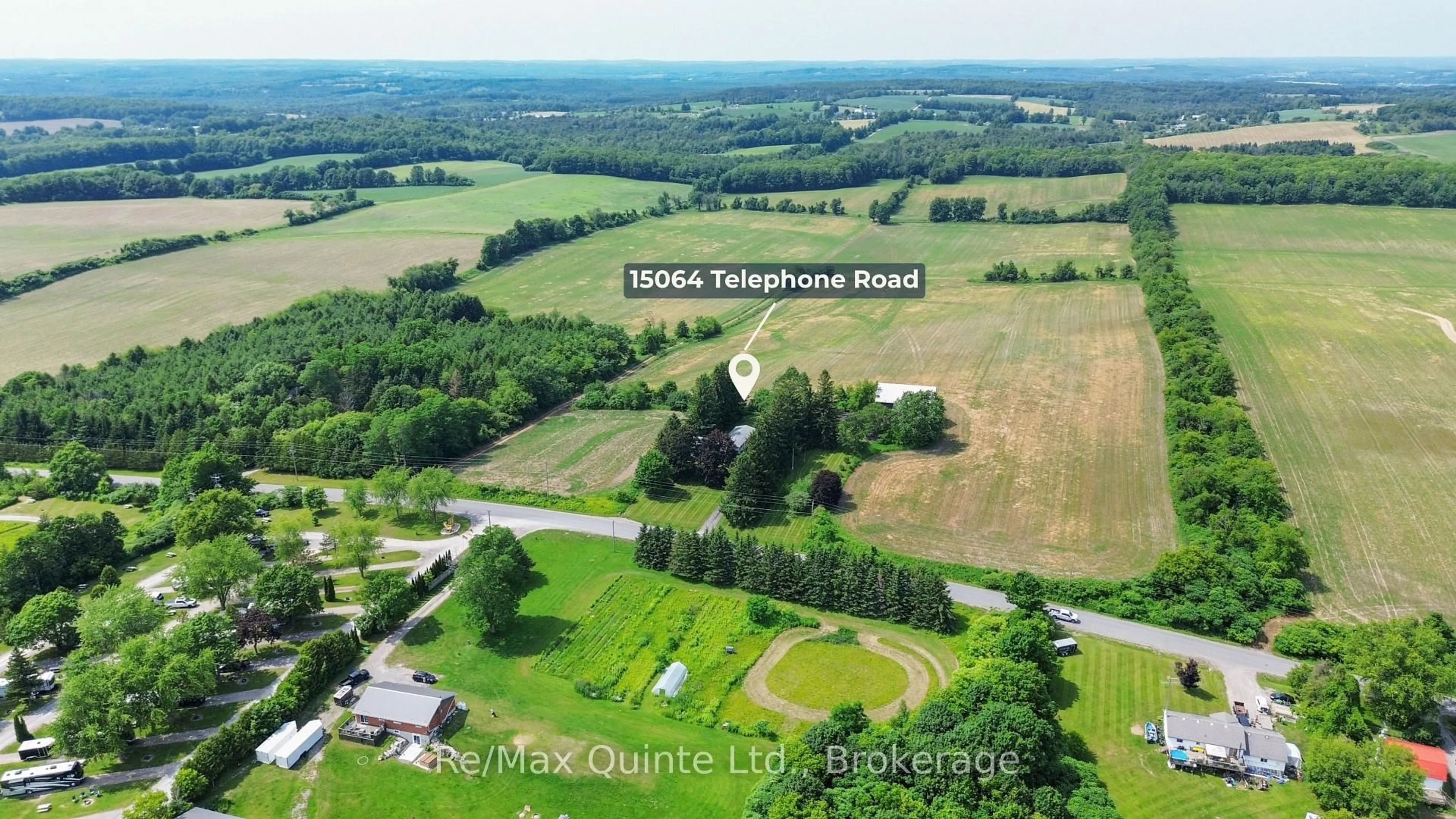 A pic from outside/outdoor area/front of a property/back of a property/a pic from drone, water/lake/river/ocean view for 15064 Telephone Rd, Brighton Ontario K0K 1H0