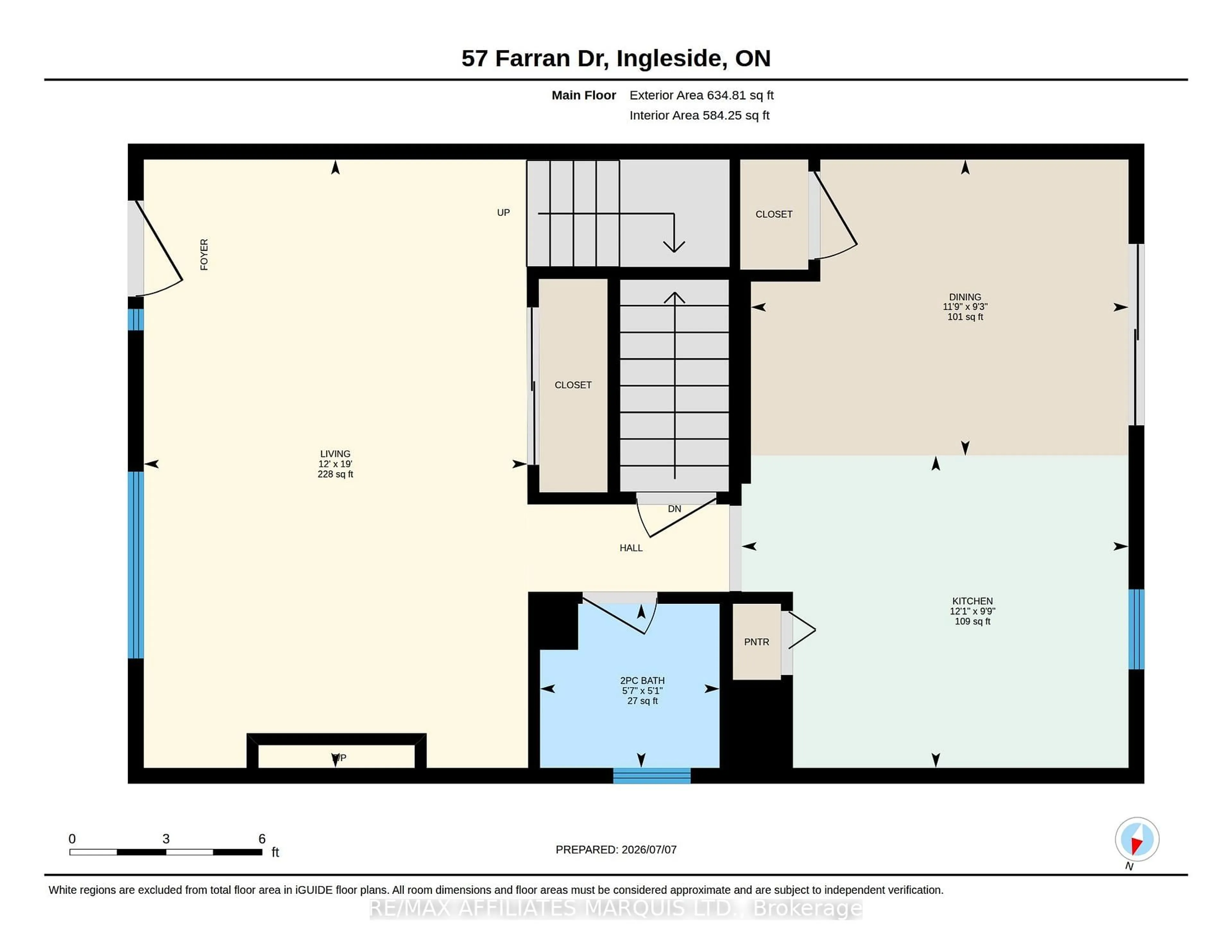 Floor plan for 57 Farran Dr, South Stormont Ontario K0C 1M0