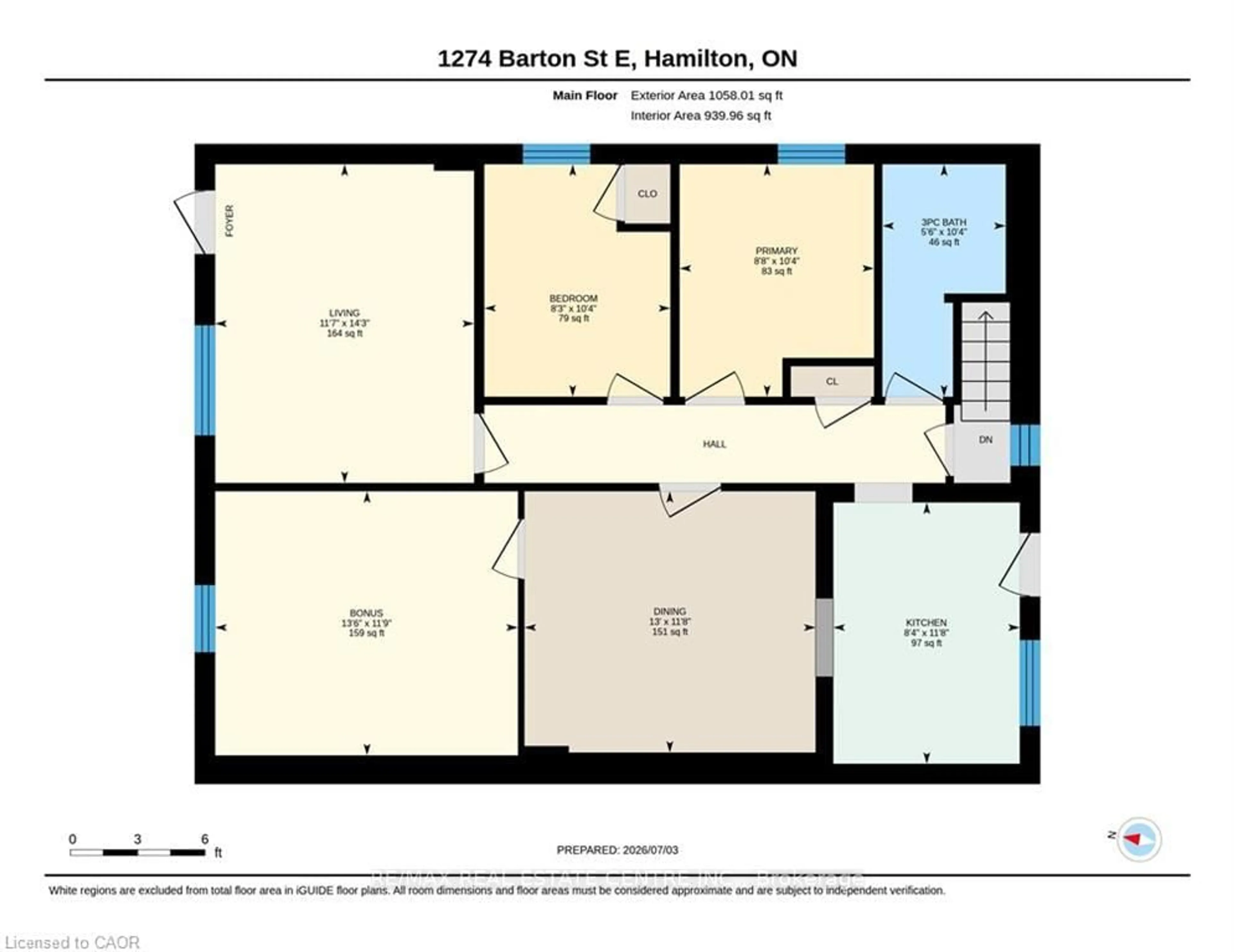 Floor plan for 1274 Barton St, Hamilton Ontario L8H 2W1