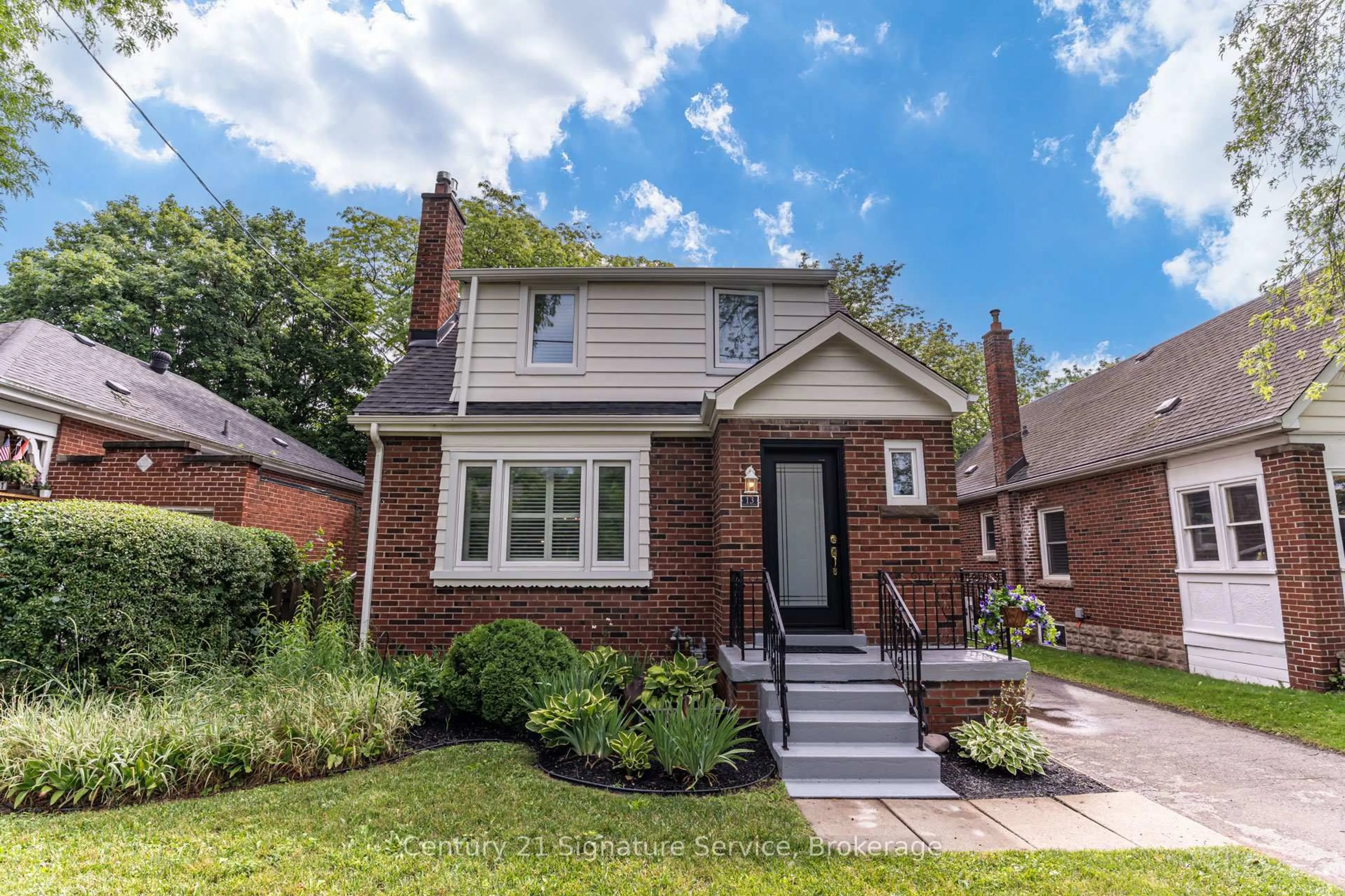 Home with brick exterior material, street for 13 Allan Ave, Hamilton Ontario L9H 4N7