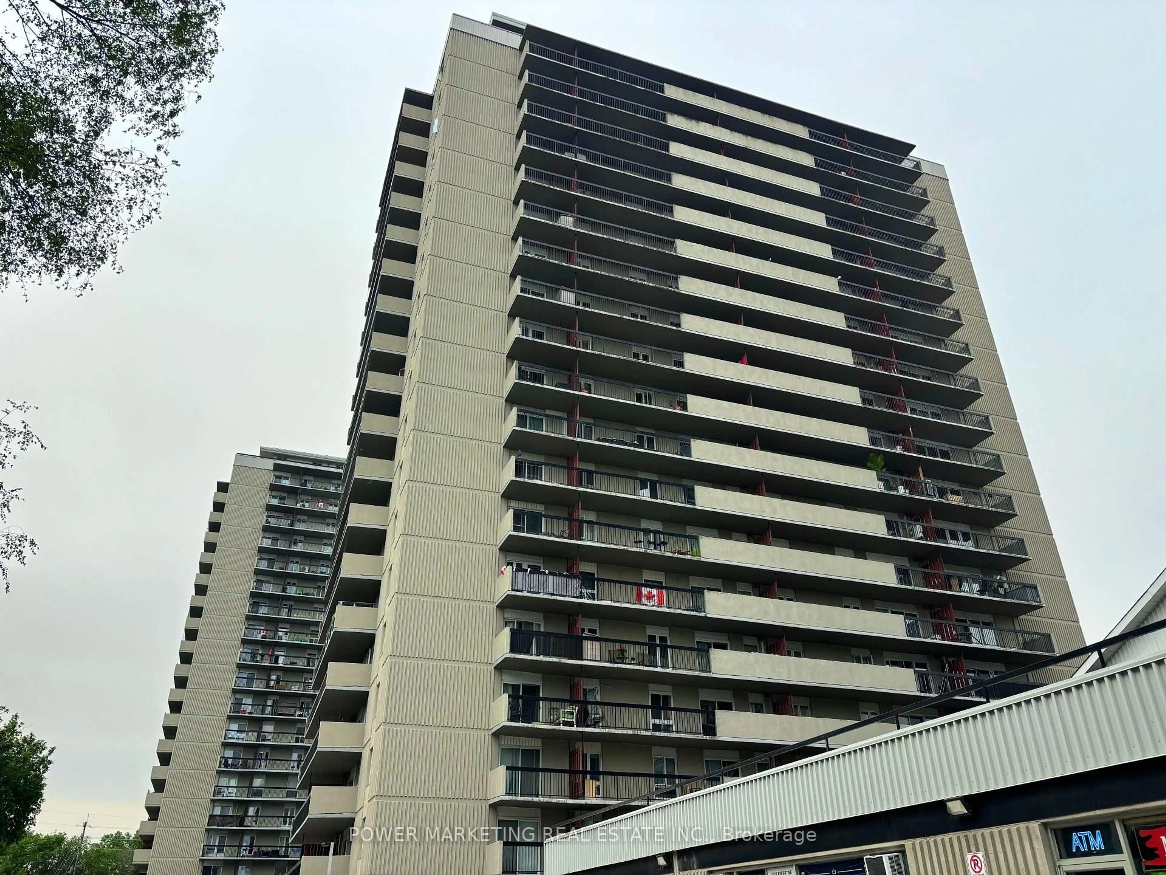 Balcony in the apartment, city buildings view from balcony for 158B MCARTHUR Ave #1604, Ottawa Ontario K1L 8E7