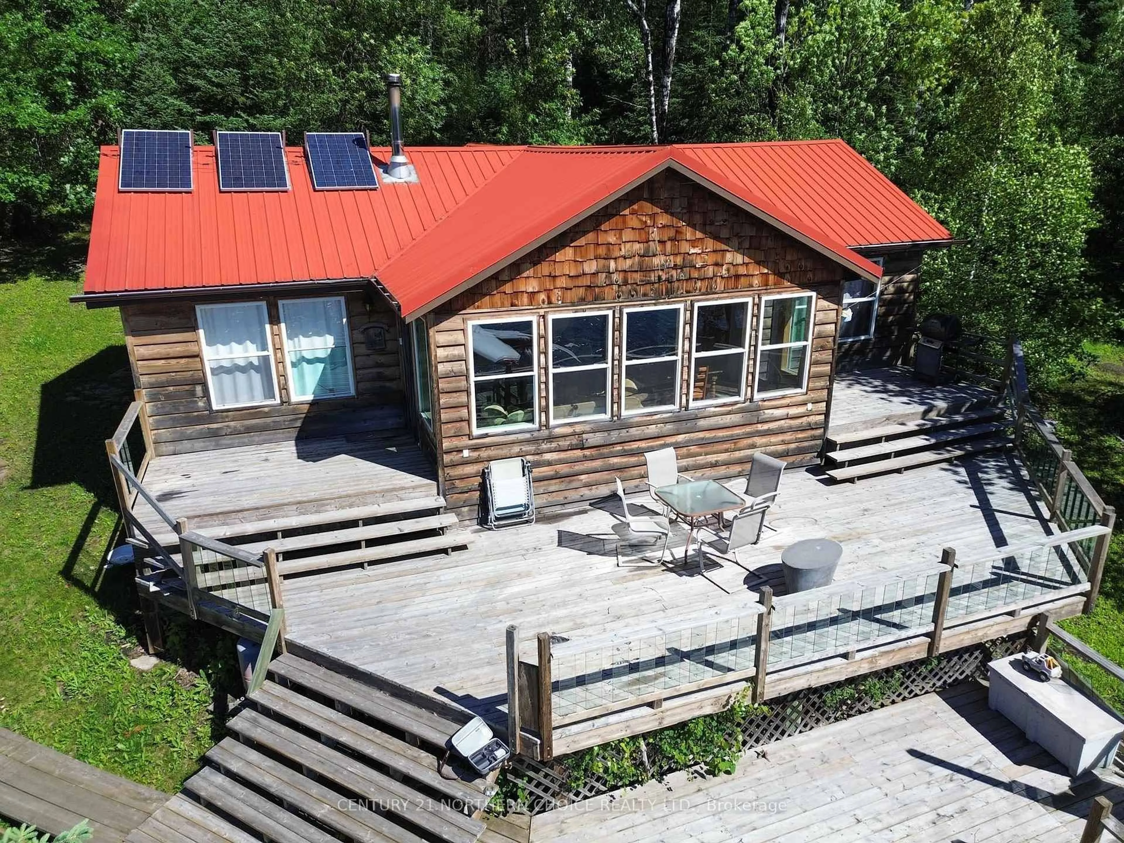 A pic from outside/outdoor area/front of a property/back of a property/a pic from drone, building for PCL 5059 Gunn Lake, Kenora Remote Area Ontario P0X 1J0