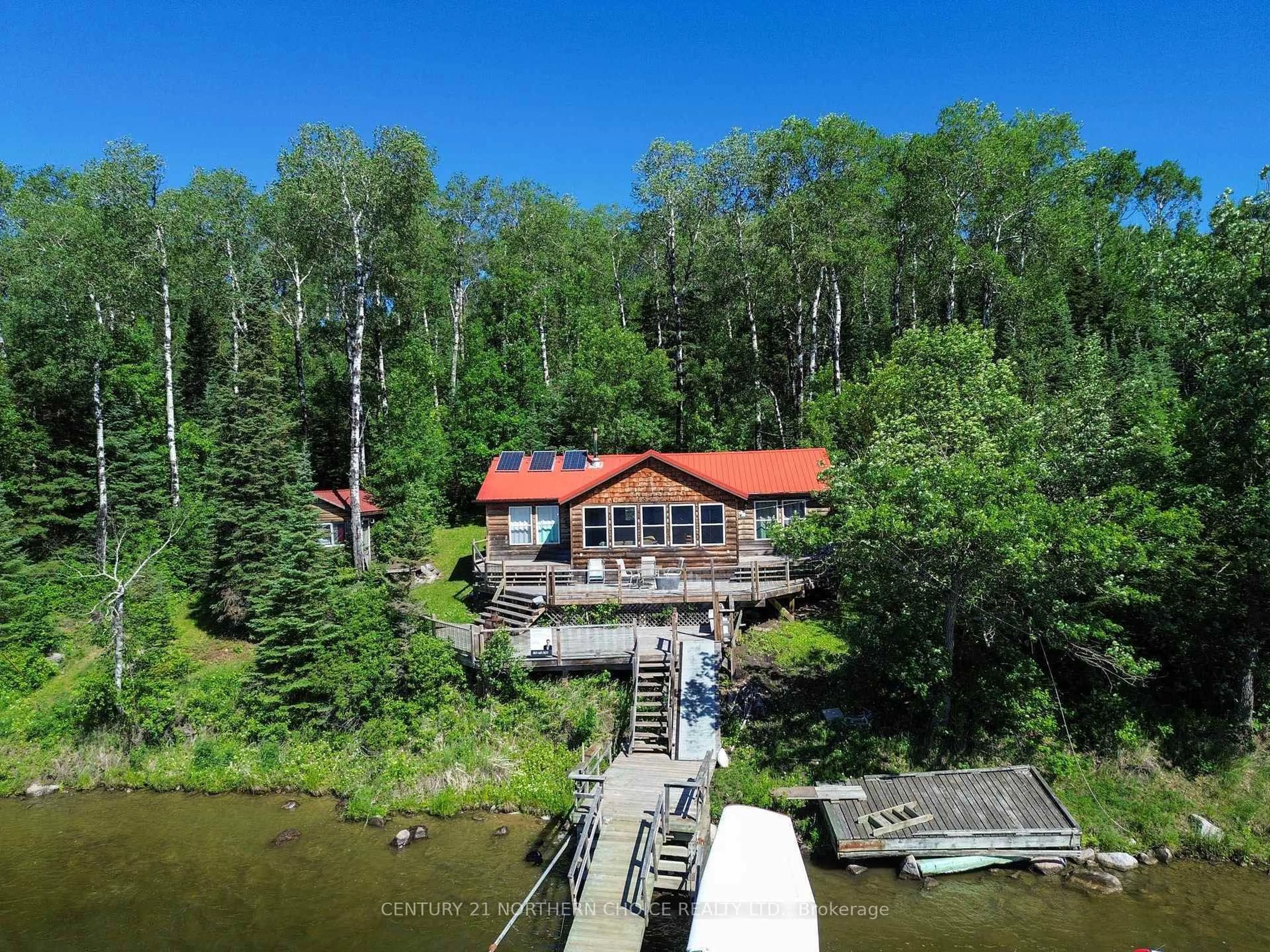 A pic from outside/outdoor area/front of a property/back of a property/a pic from drone, water/lake/river/ocean view for PCL 5059 Gunn Lake, Kenora Remote Area Ontario P0X 1J0