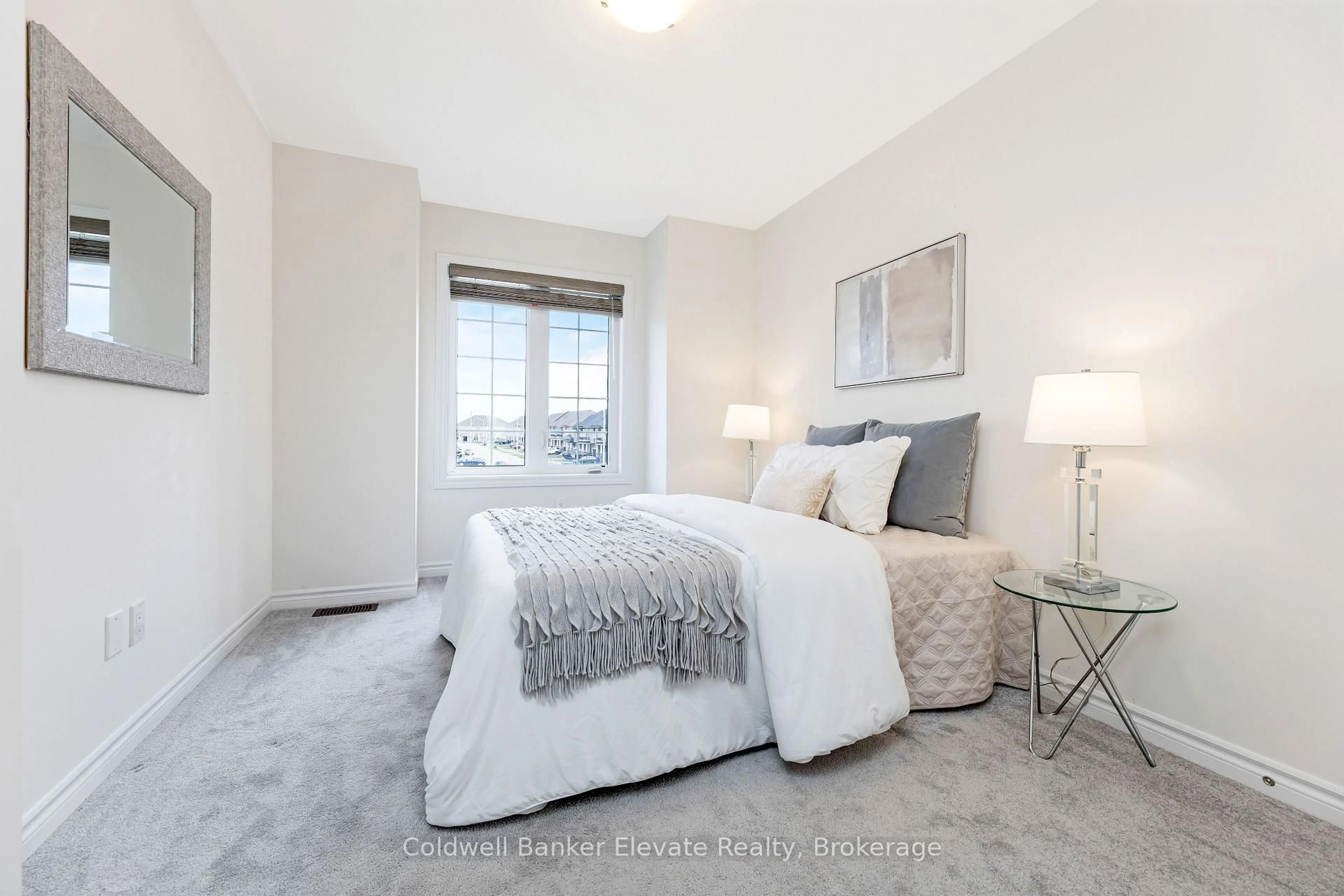 Bedroom with bed, carpet floor for 108 Flagg Ave, Brant Ontario N3L 0J8