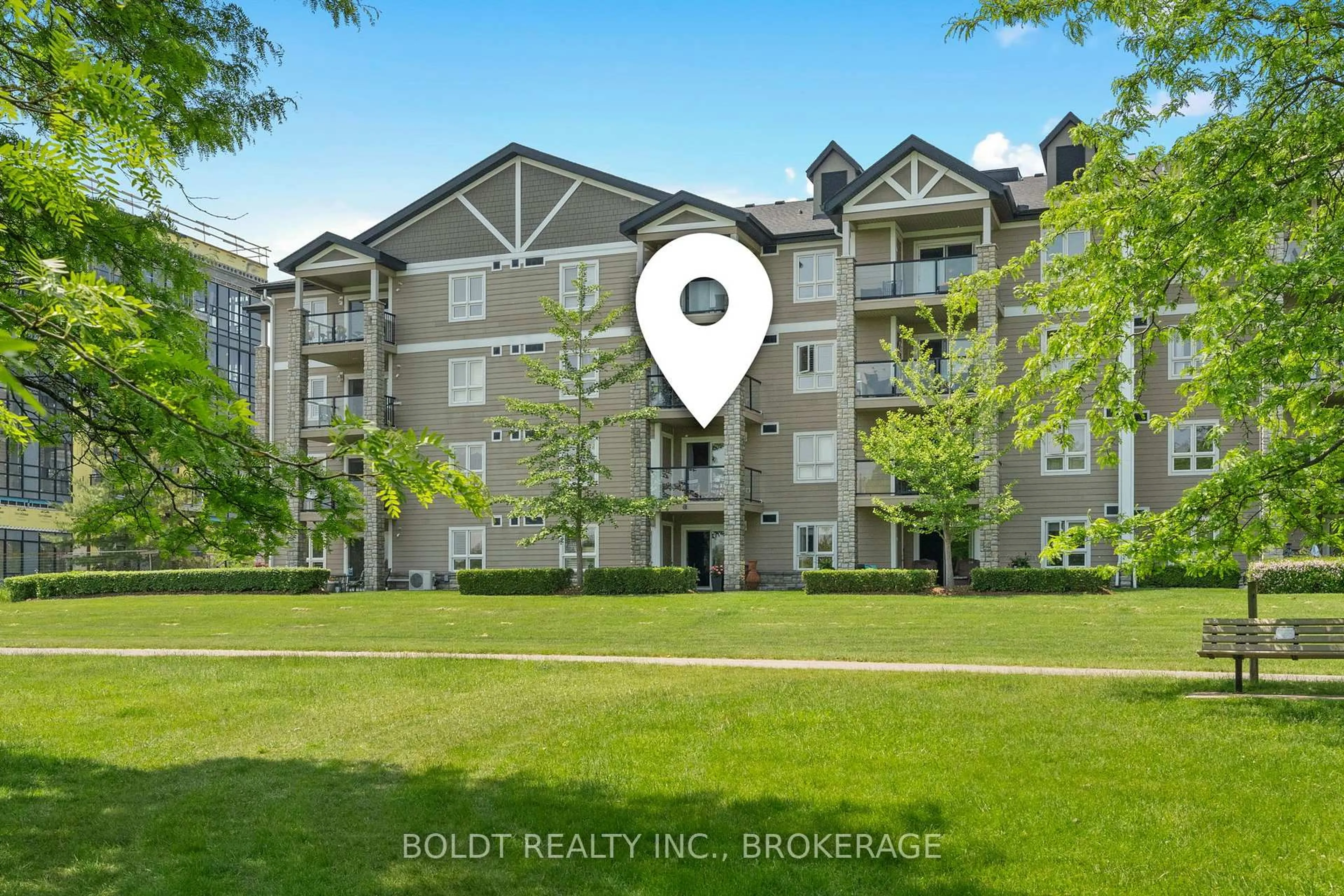 A pic from outside/outdoor area/front of a property/back of a property/a pic from drone, unknown for 330 Prince Charles Dr #1214, Welland Ontario L3C 7B3