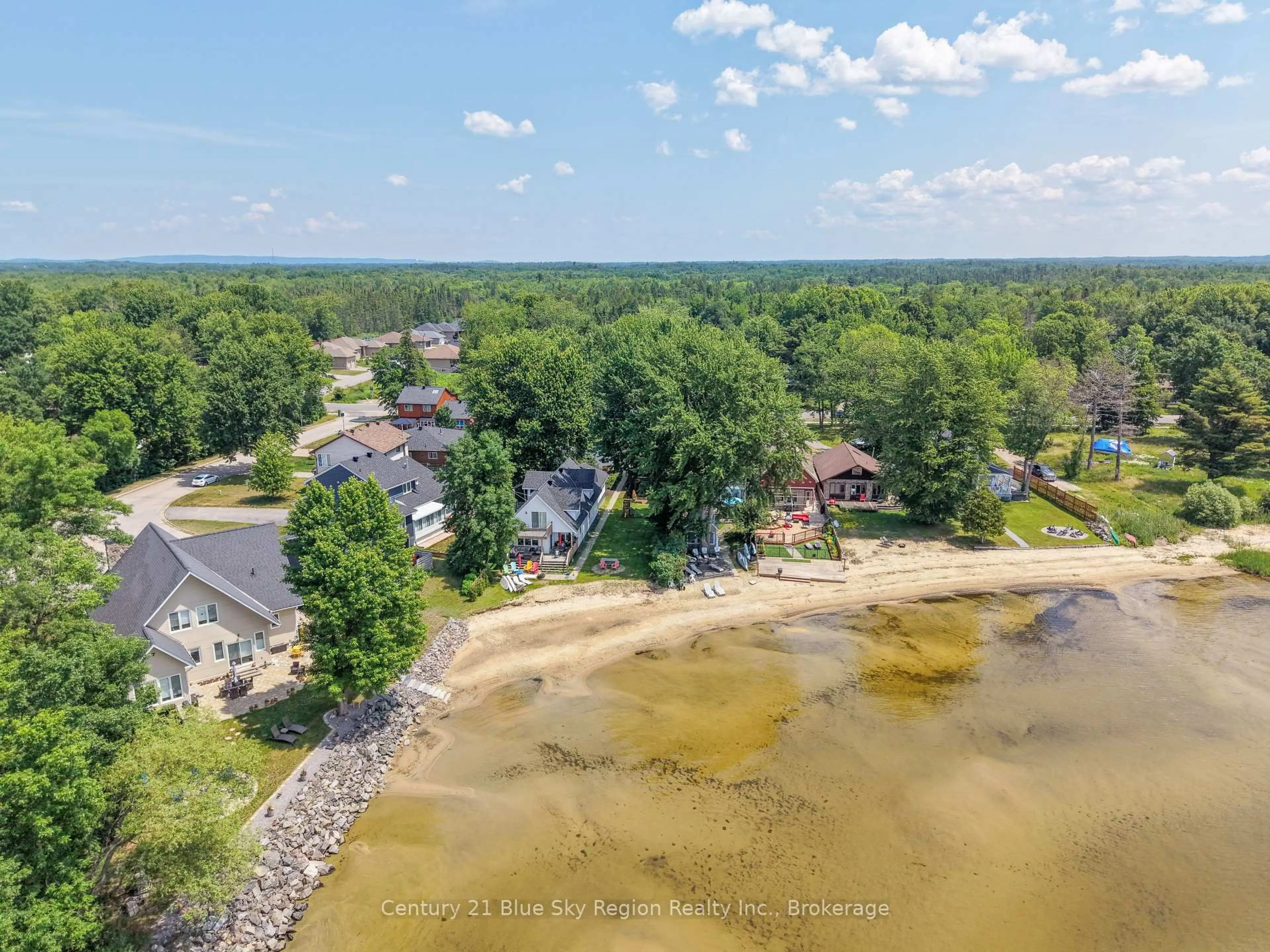 A pic from outside/outdoor area/front of a property/back of a property/a pic from drone, water/lake/river/ocean view for 1151 Premier Rd, North Bay Ontario P1A 2H5