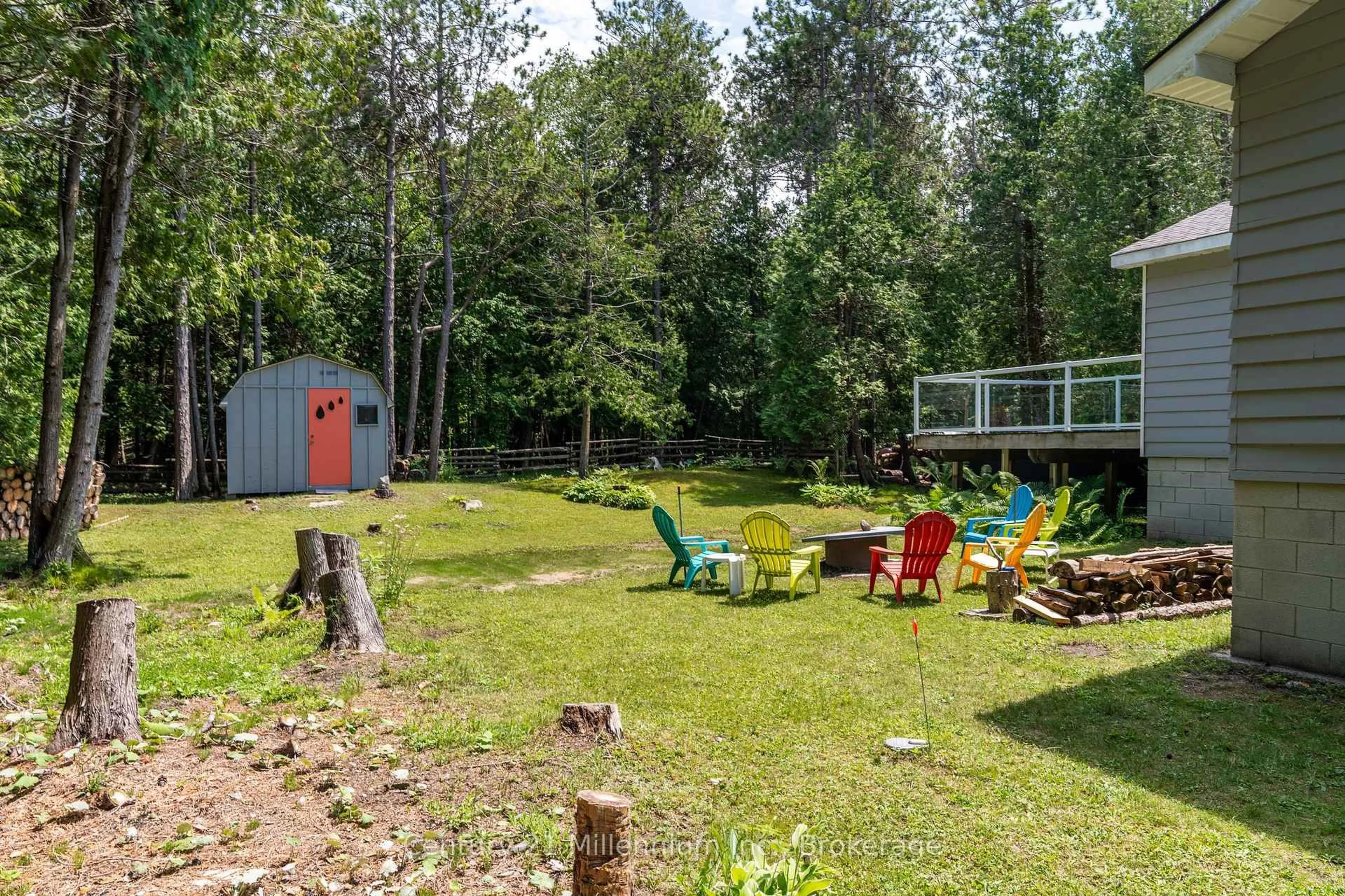 Patio, forest/trees view for 553 Bay St, South Bruce Peninsula Ontario N0H 2T0