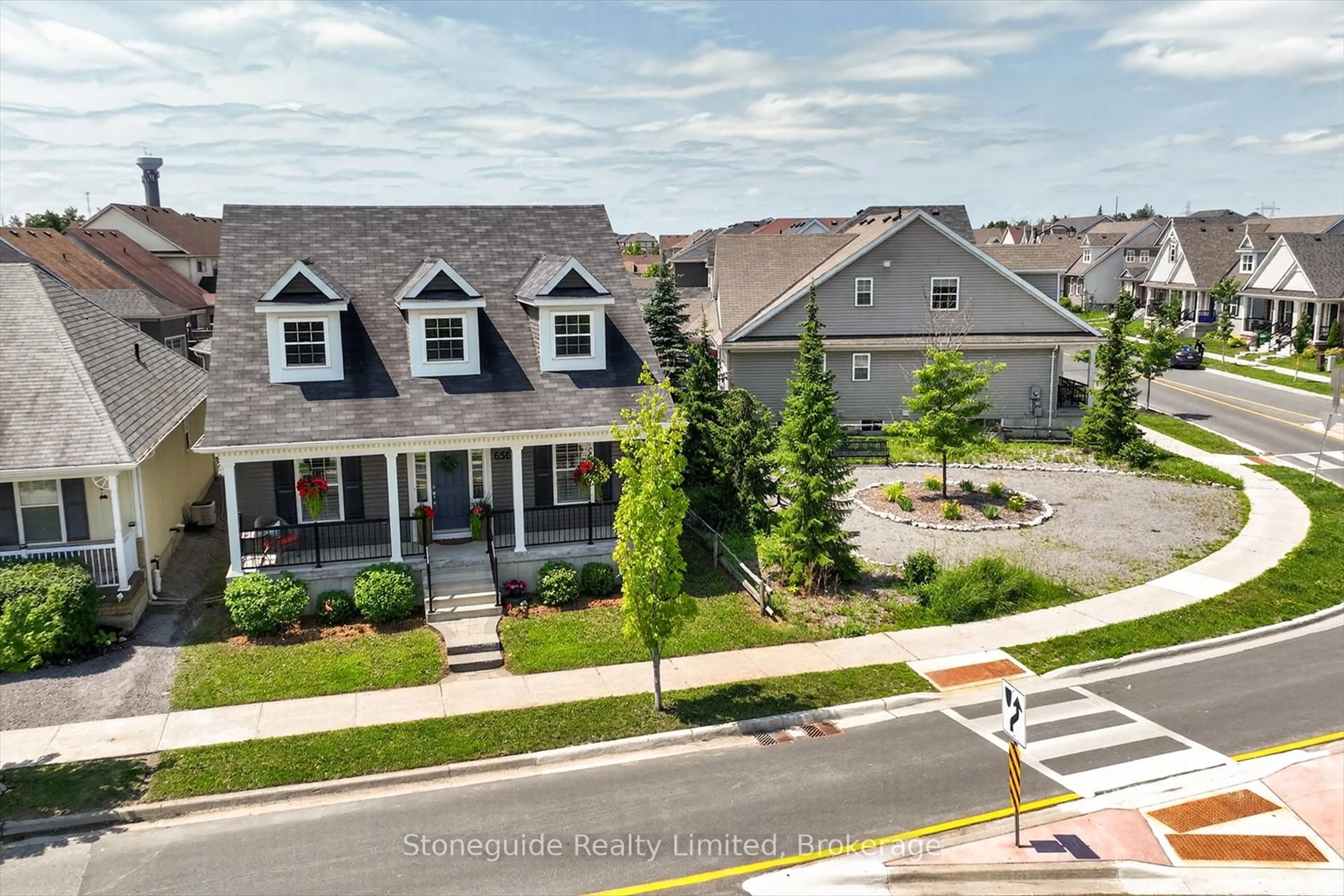 A pic from outside/outdoor area/front of a property/back of a property/a pic from drone, unknown for 656 Grange Way, Peterborough Ontario K9H 0G7