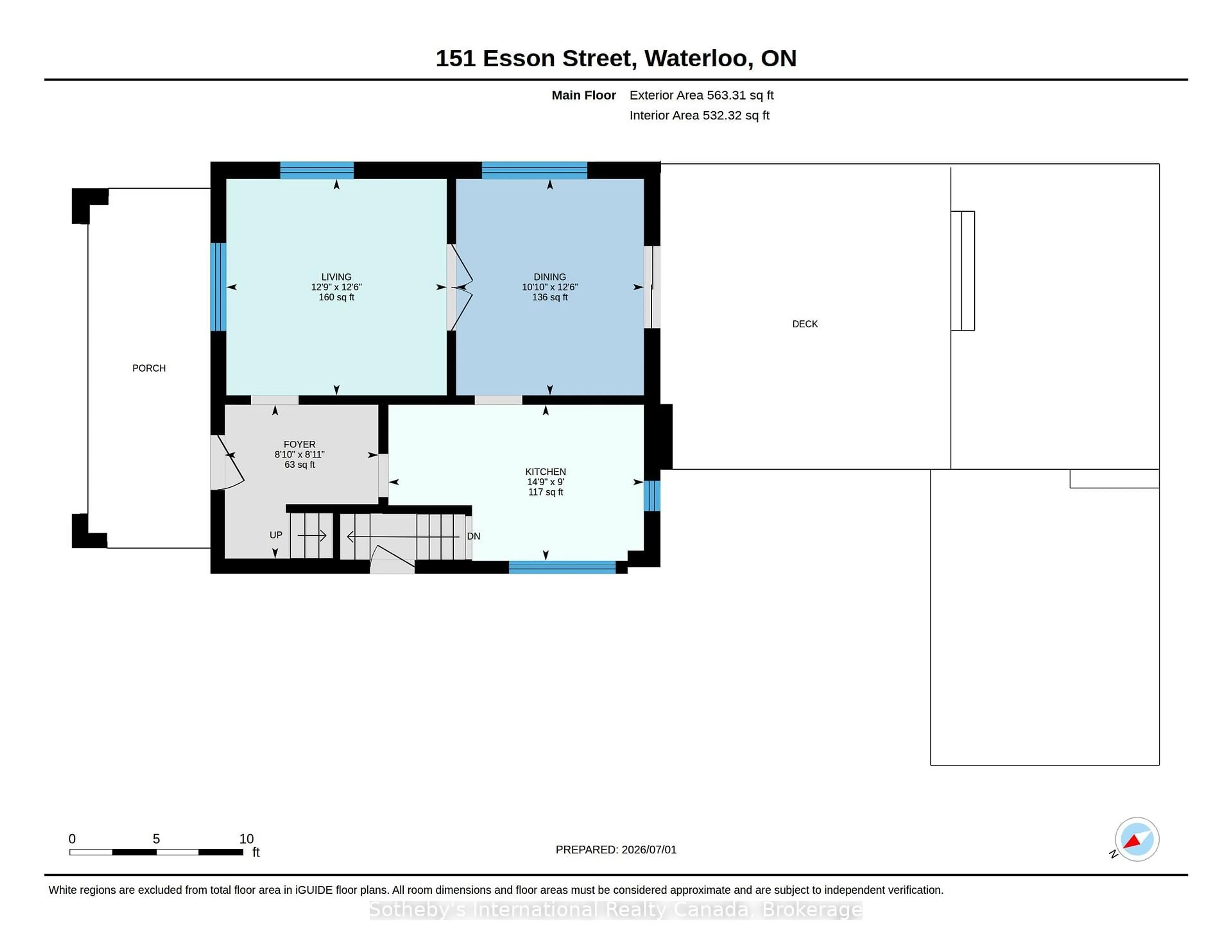 Floor plan for 151 Esson St, Waterloo Ontario N2L 1Z9