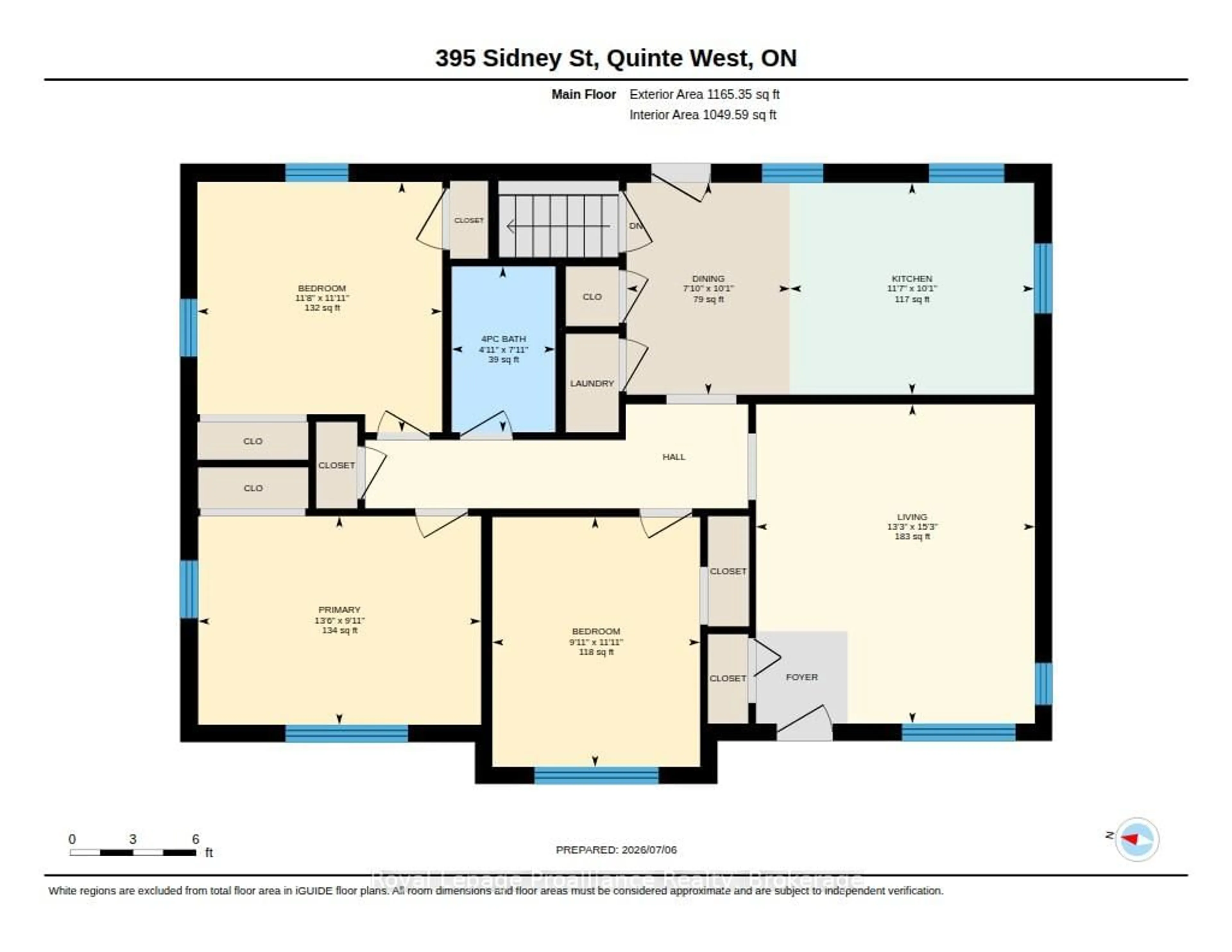 Floor plan for 395 Sidney St, Quinte West Ontario K8V 6N6