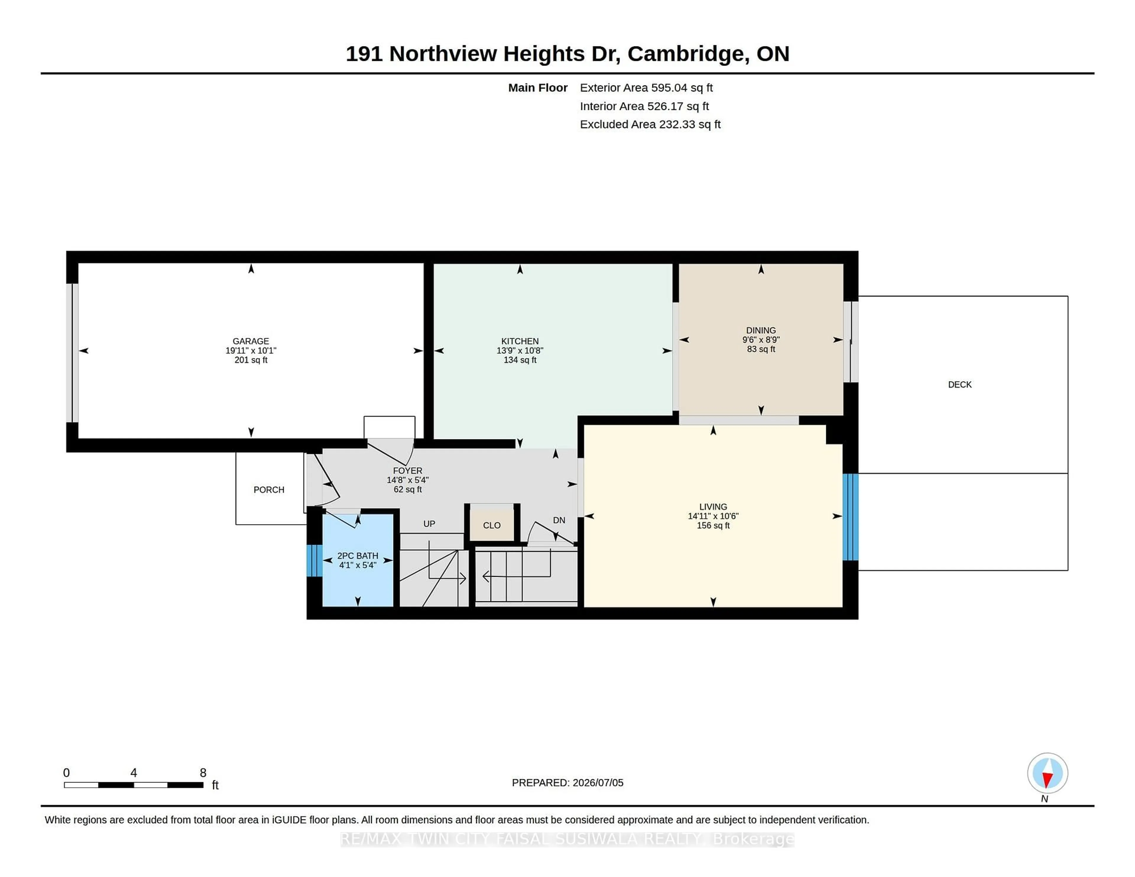 Floor plan for 191 Northview Heights Dr, Cambridge Ontario N1R 8C6
