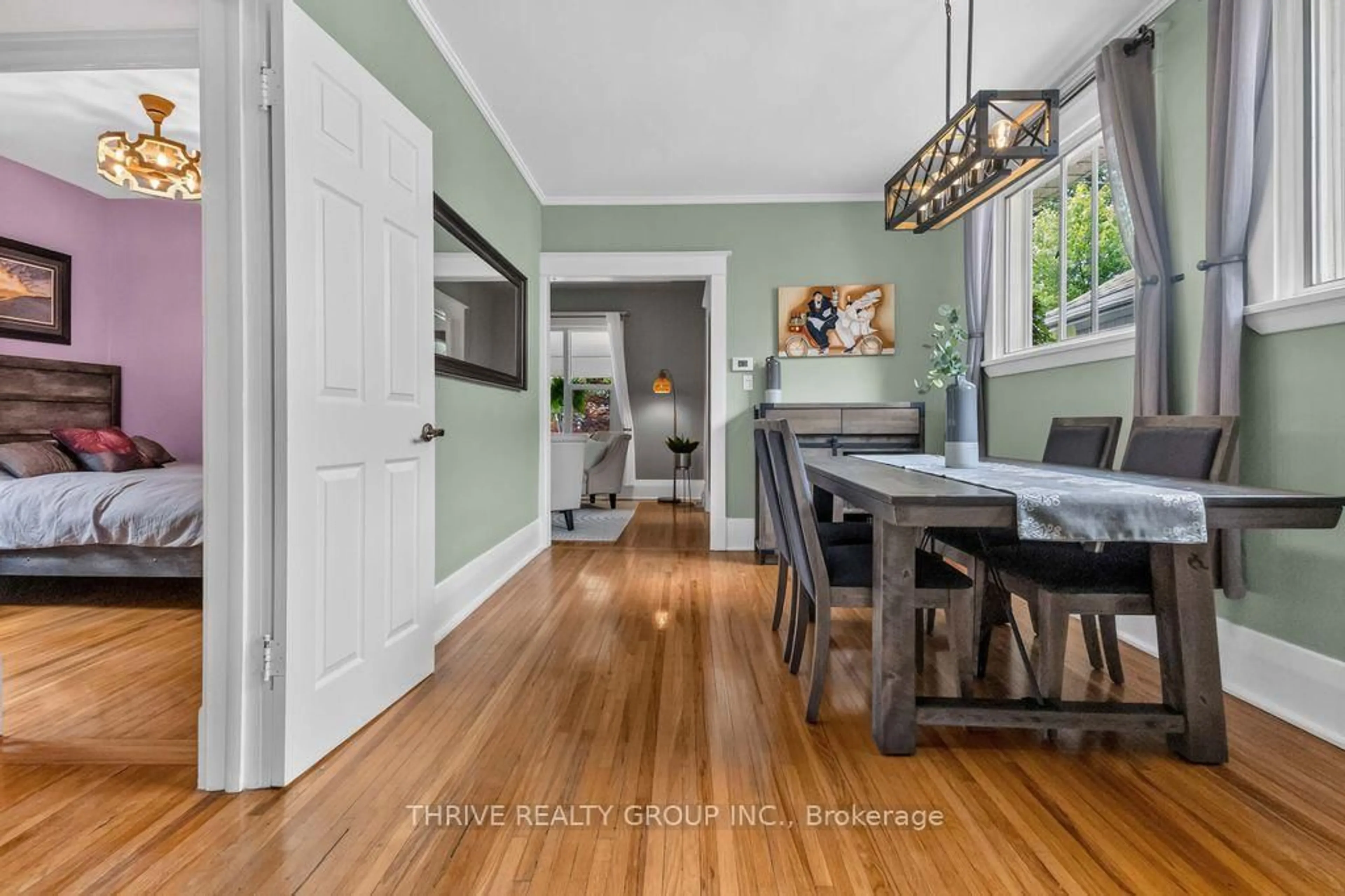 Dining room, wood/laminate floor for 57 Langarth St, London South Ontario N6C 1Y9