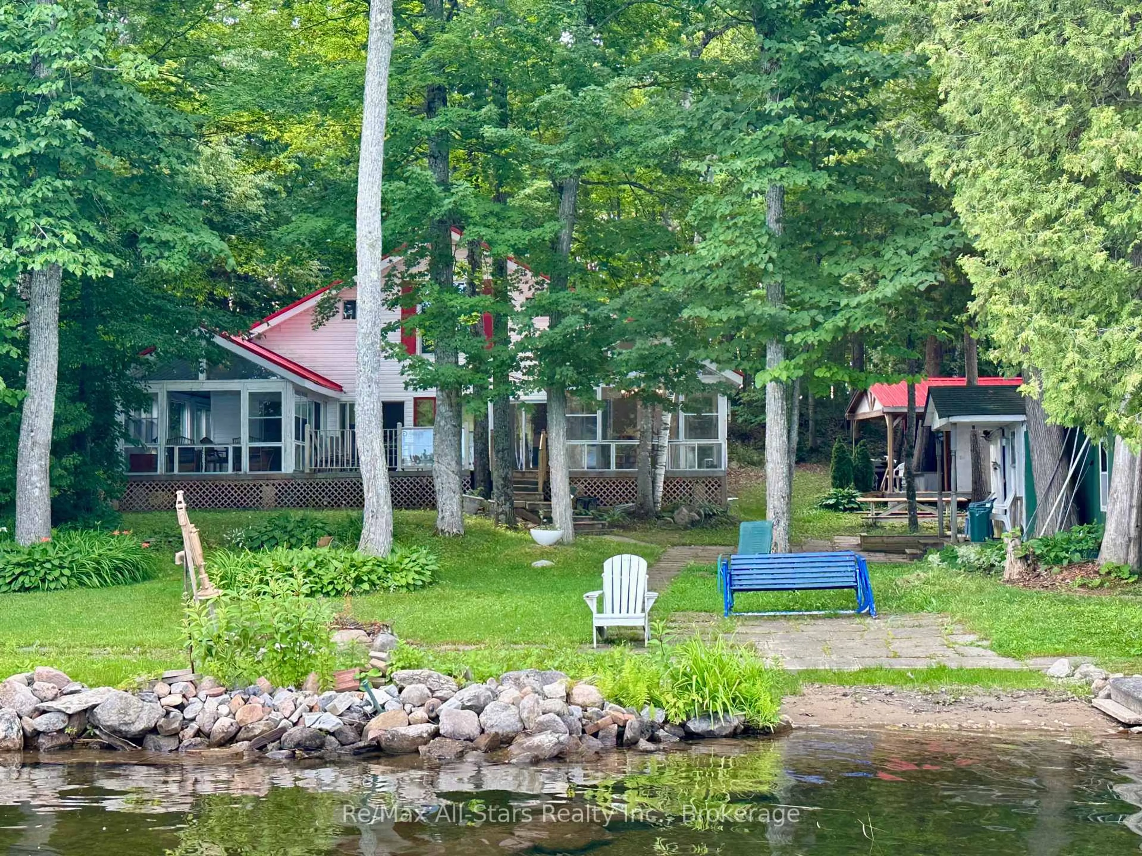 Patio, water/lake/river/ocean view for 38 Dewey's Island, Kawartha Lakes Ontario K0M 1N0