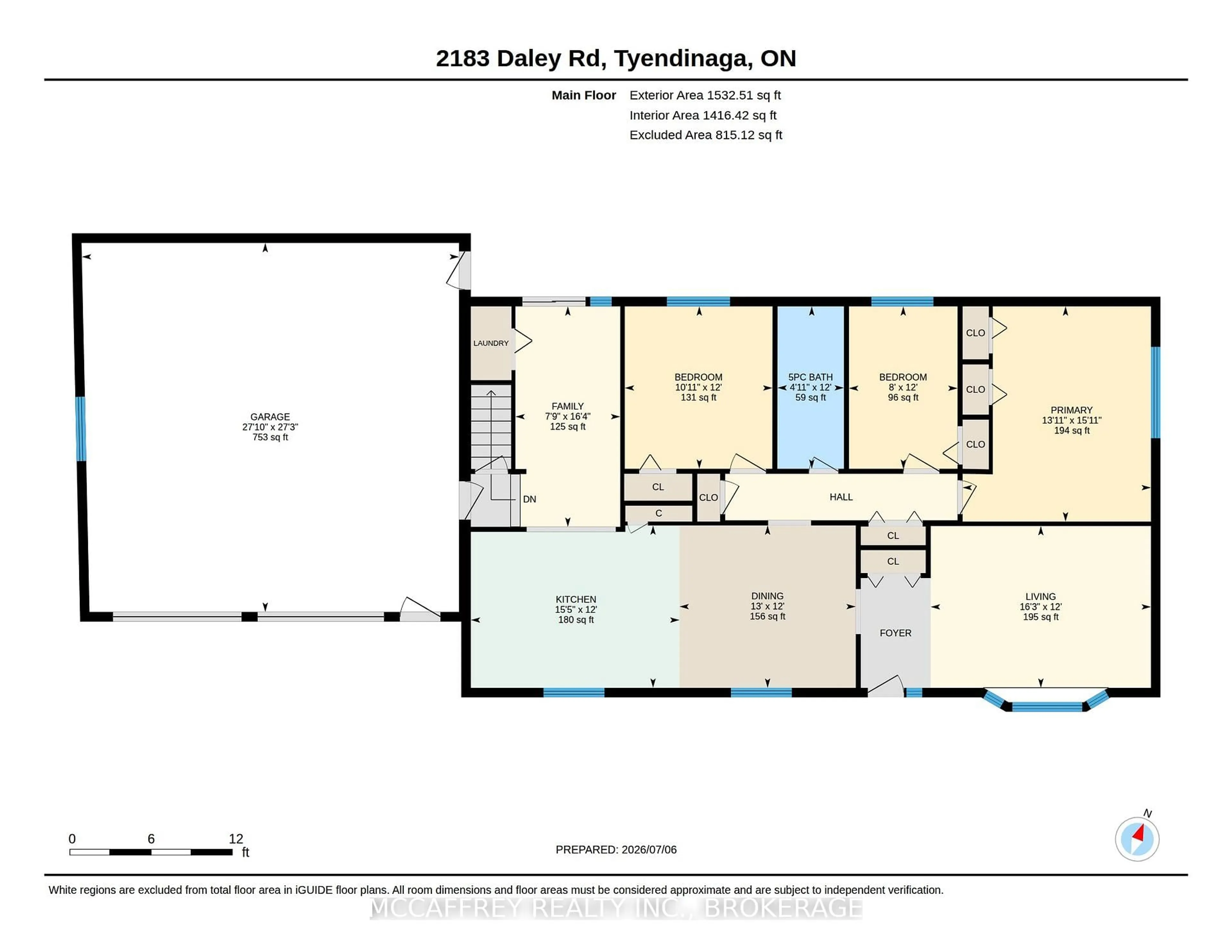 Floor plan for 2183 Daley Rd, Tyendinaga Ontario K0K 2L0