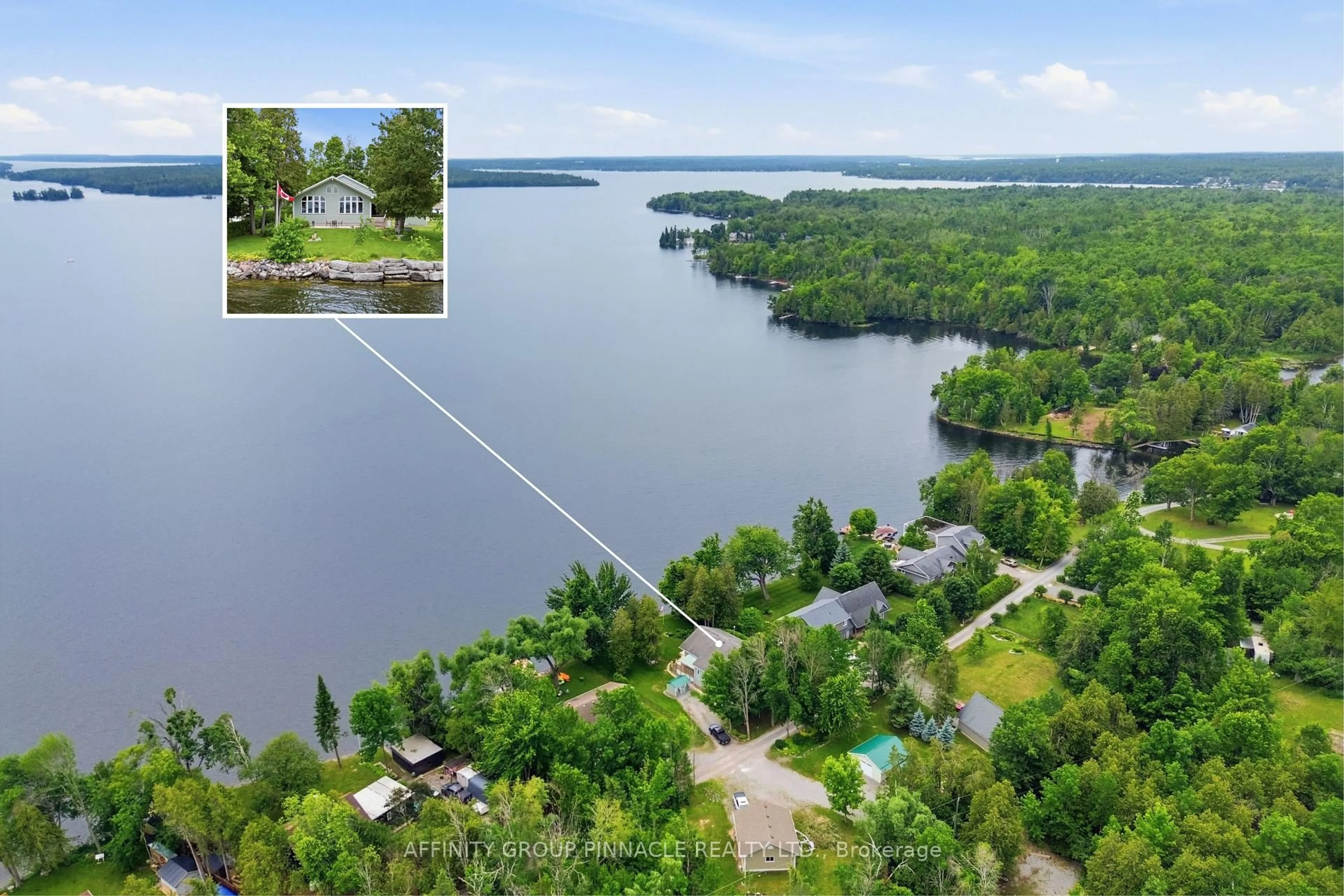 A pic from outside/outdoor area/front of a property/back of a property/a pic from drone, water/lake/river/ocean view for 58 Fire Route 98 Rte, Trent Lakes Ontario K0M 1A0