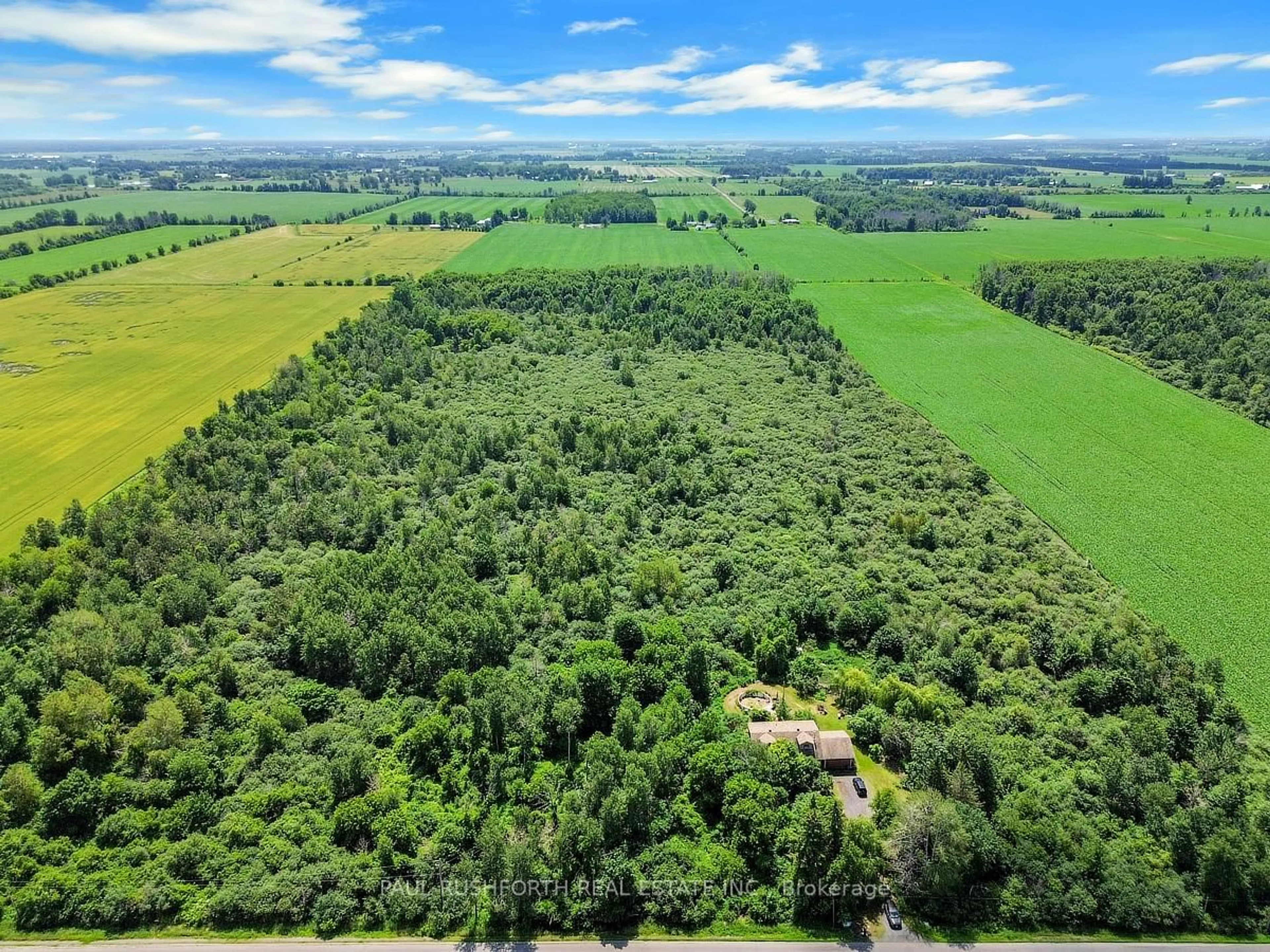 A pic from outside/outdoor area/front of a property/back of a property/a pic from drone, forest/trees view for 12764 Boyne Rd, North Dundas Ontario K0C 1H0