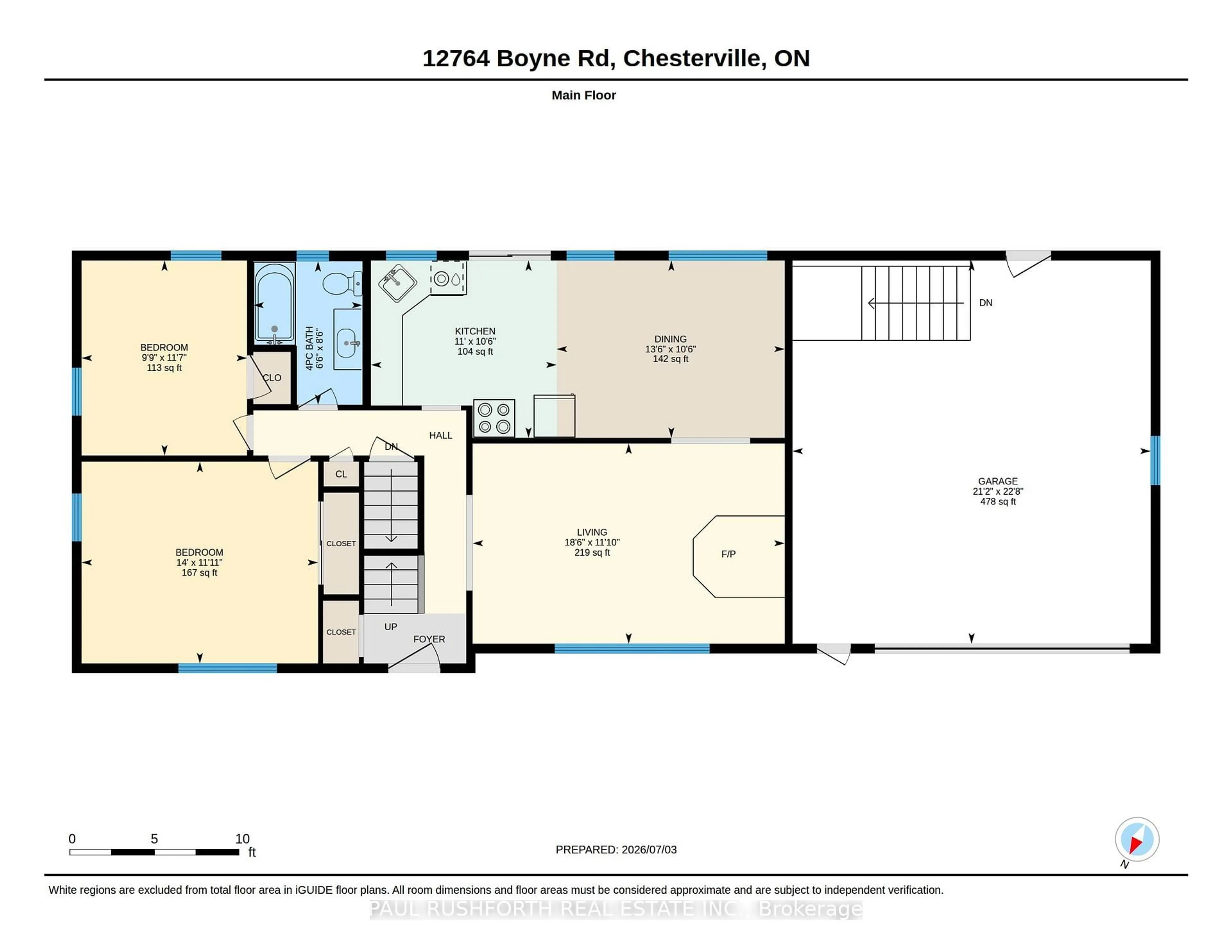 Floor plan for 12764 Boyne Rd, North Dundas Ontario K0C 1H0