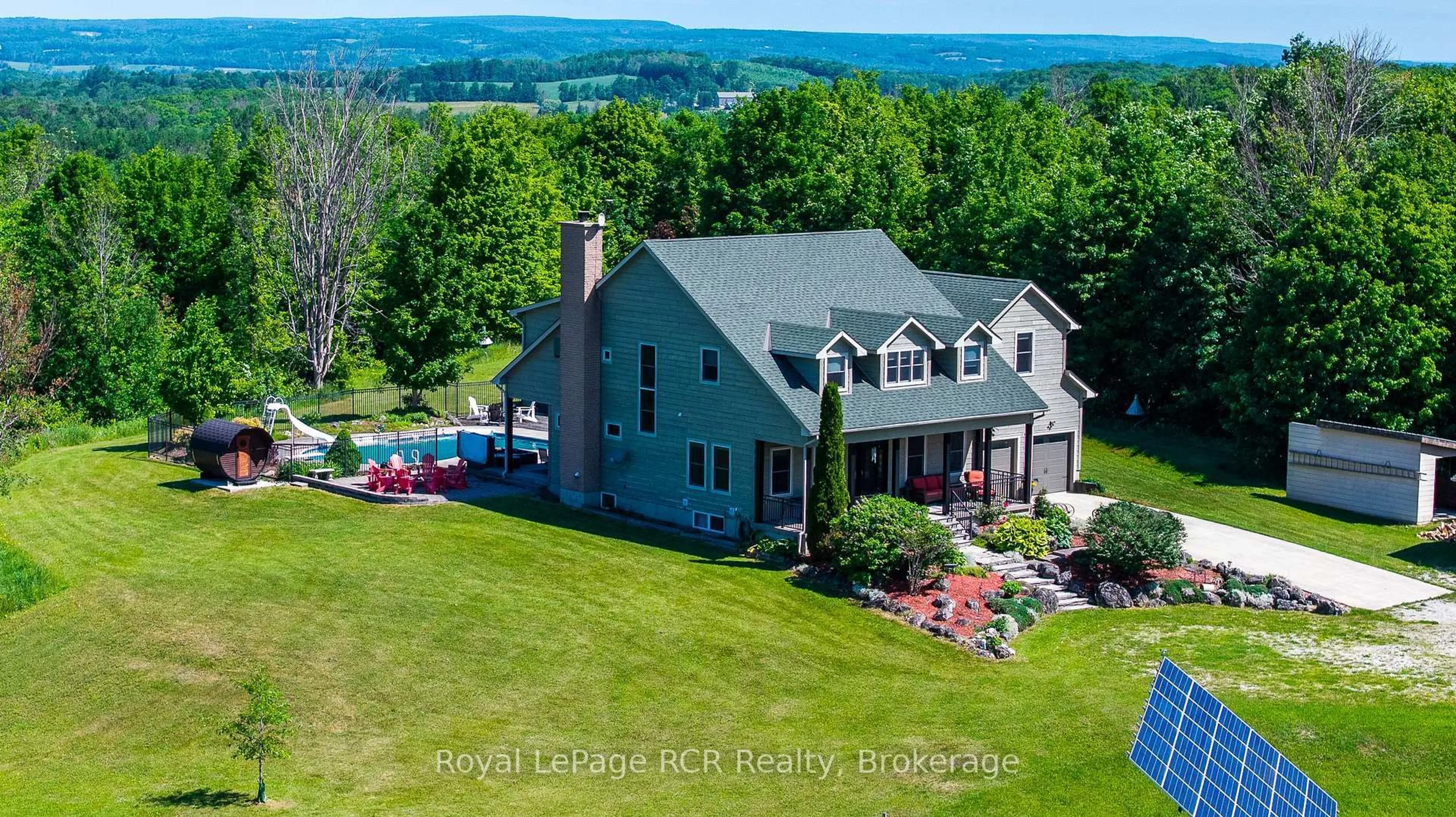 A pic from outside/outdoor area/front of a property/back of a property/a pic from drone, water/lake/river/ocean view for 616894 Grey Road 29, Chatsworth Ontario N0H 1G0