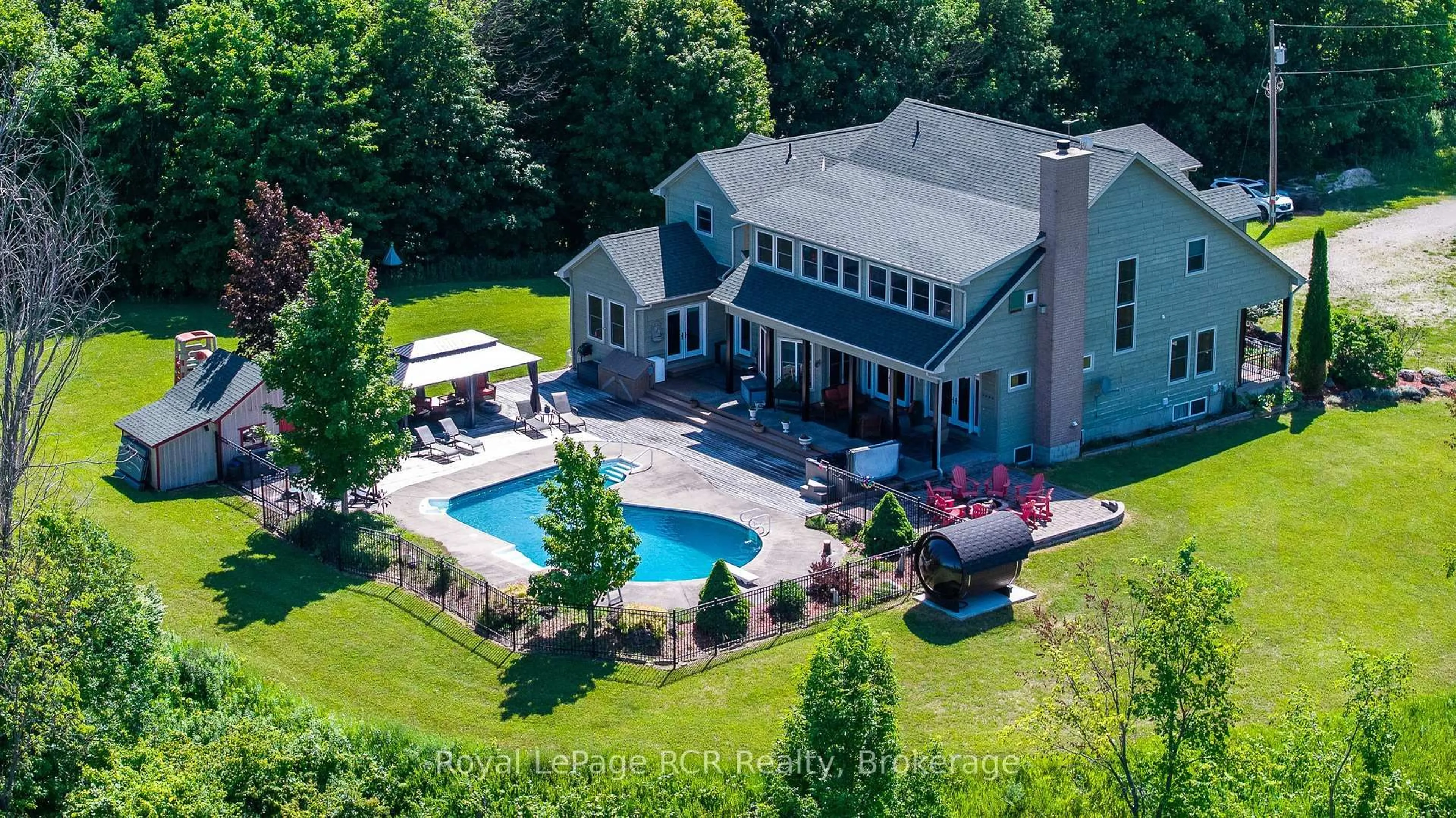 A pic from outside/outdoor area/front of a property/back of a property/a pic from drone, water/lake/river/ocean view for 616894 Grey Road 29, Chatsworth Ontario N0H 1G0