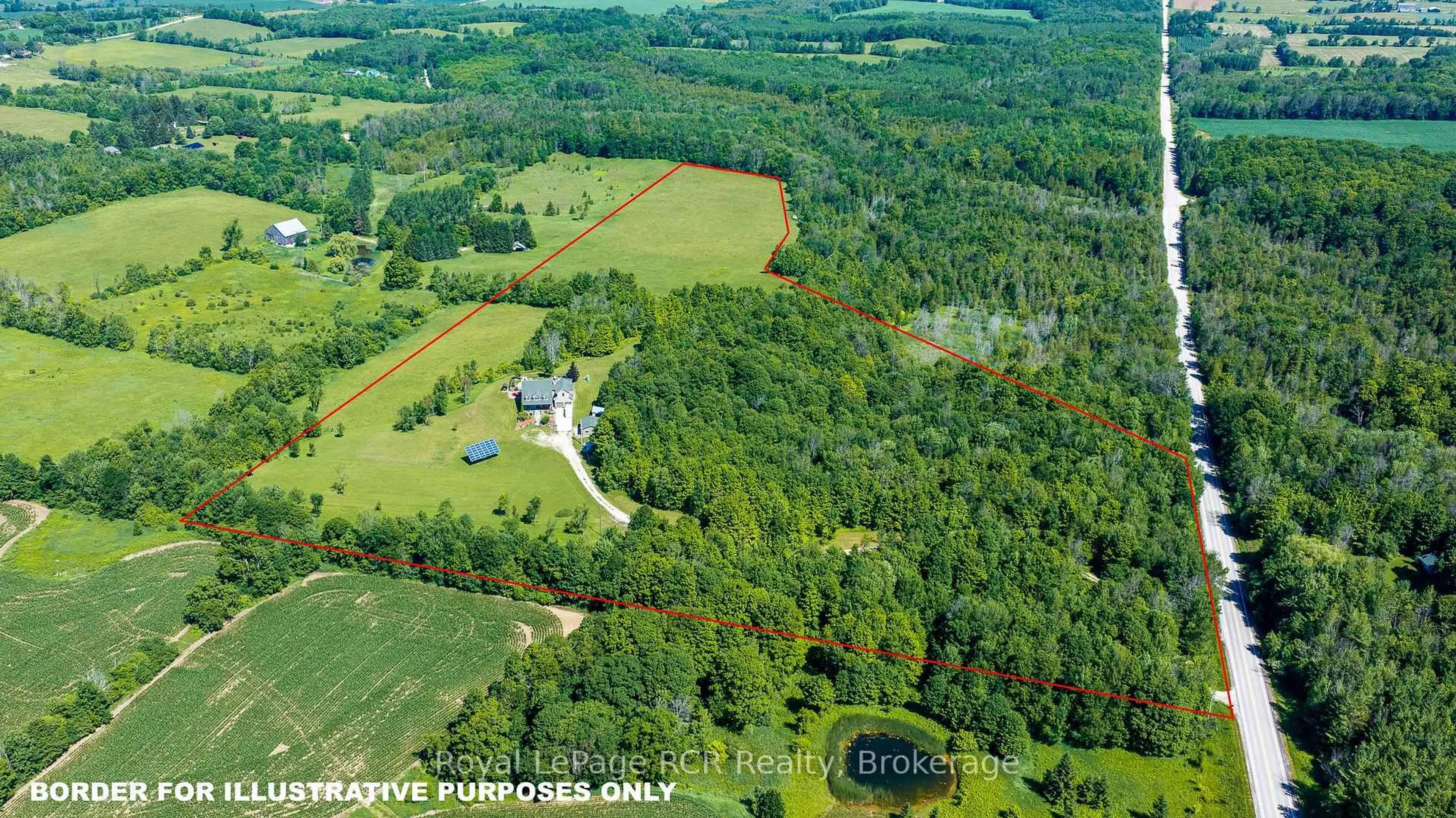 A pic from outside/outdoor area/front of a property/back of a property/a pic from drone, forest/trees view for 616894 Grey Road 29, Chatsworth Ontario N0H 1G0