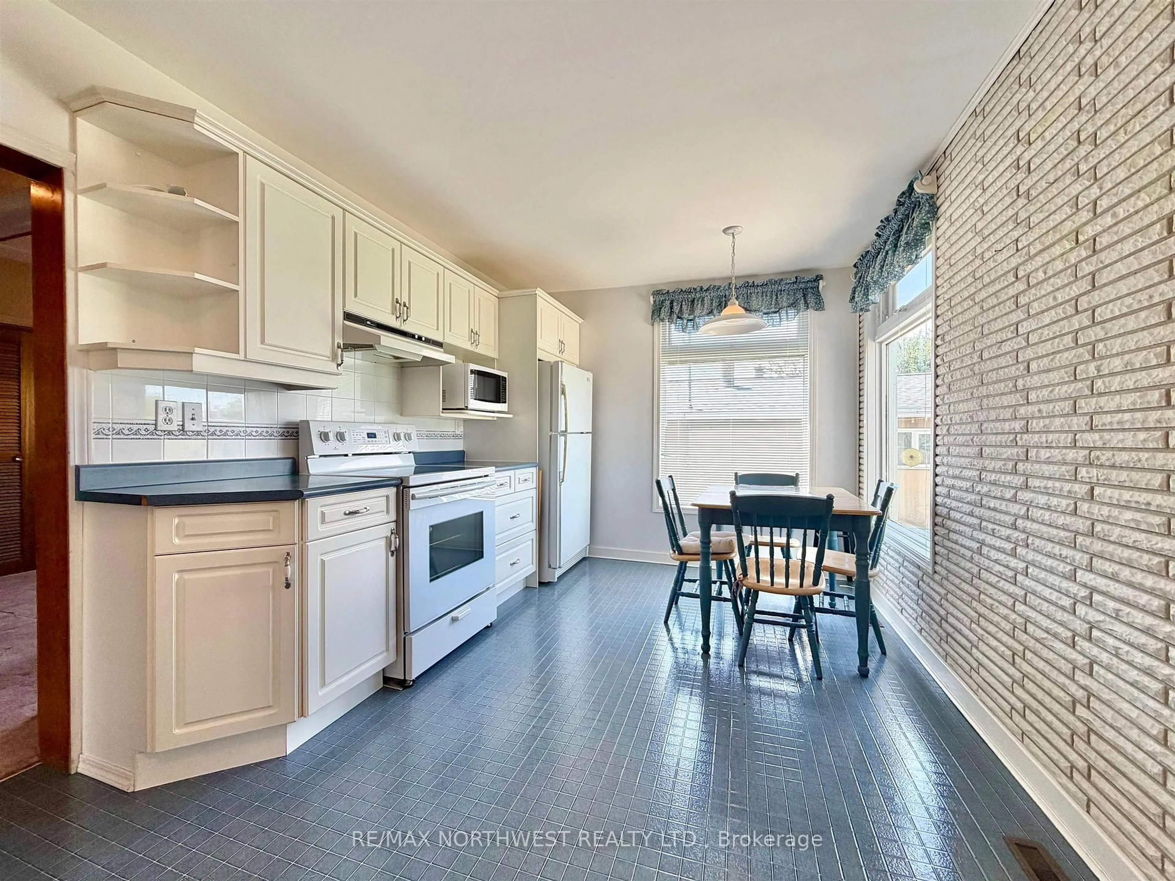Open concept kitchen, ceramic/tile floor for 238 Third St, Fort Frances Ontario P9A 1P8