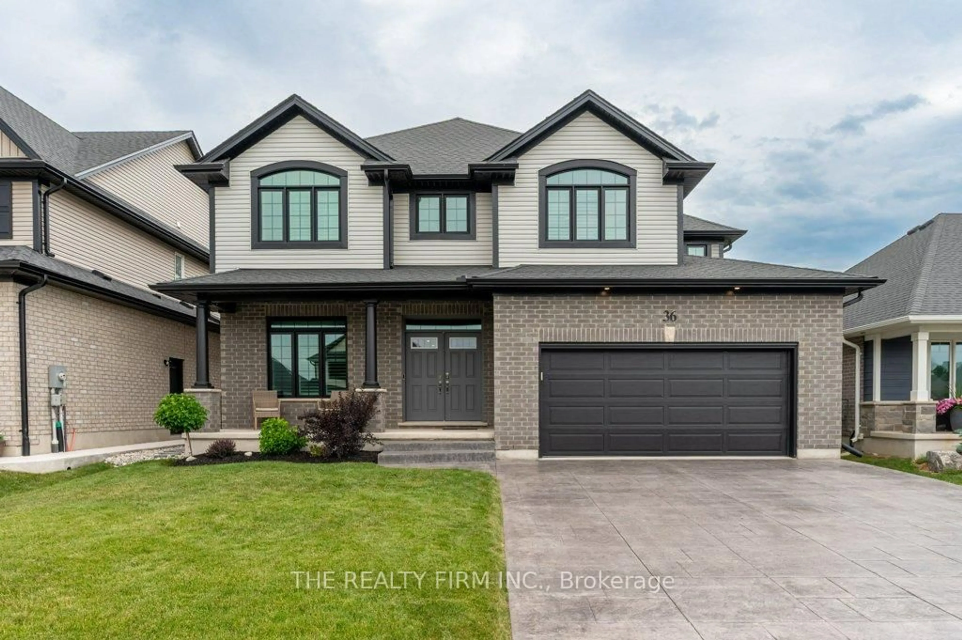 Home with brick exterior material, street for 36 White Tail Path, Central Elgin Ontario N5R 0M8